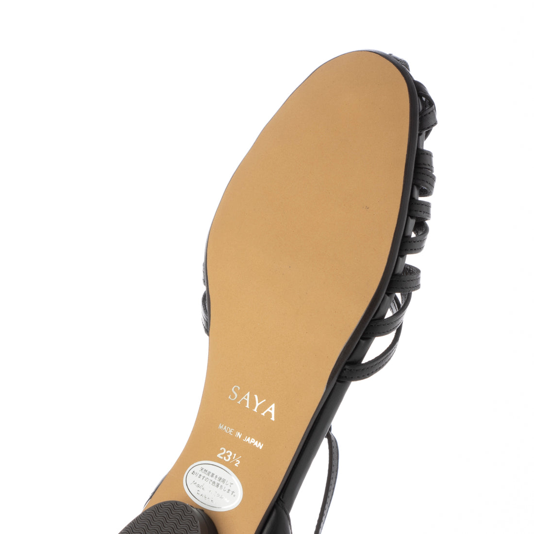 サヤ Saya 本革ストラップサンダル （ブラック） ブラック