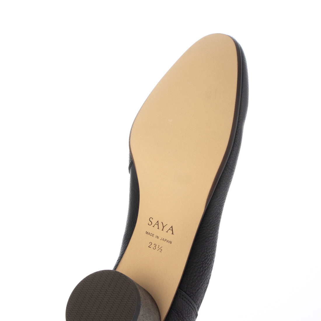 SAYA 4cm genuine leather heel slip-on shoes
