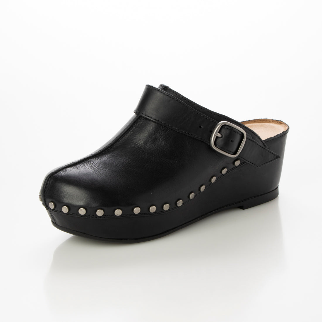 SAYA 5cm Platt-made genuine leather mule sandals