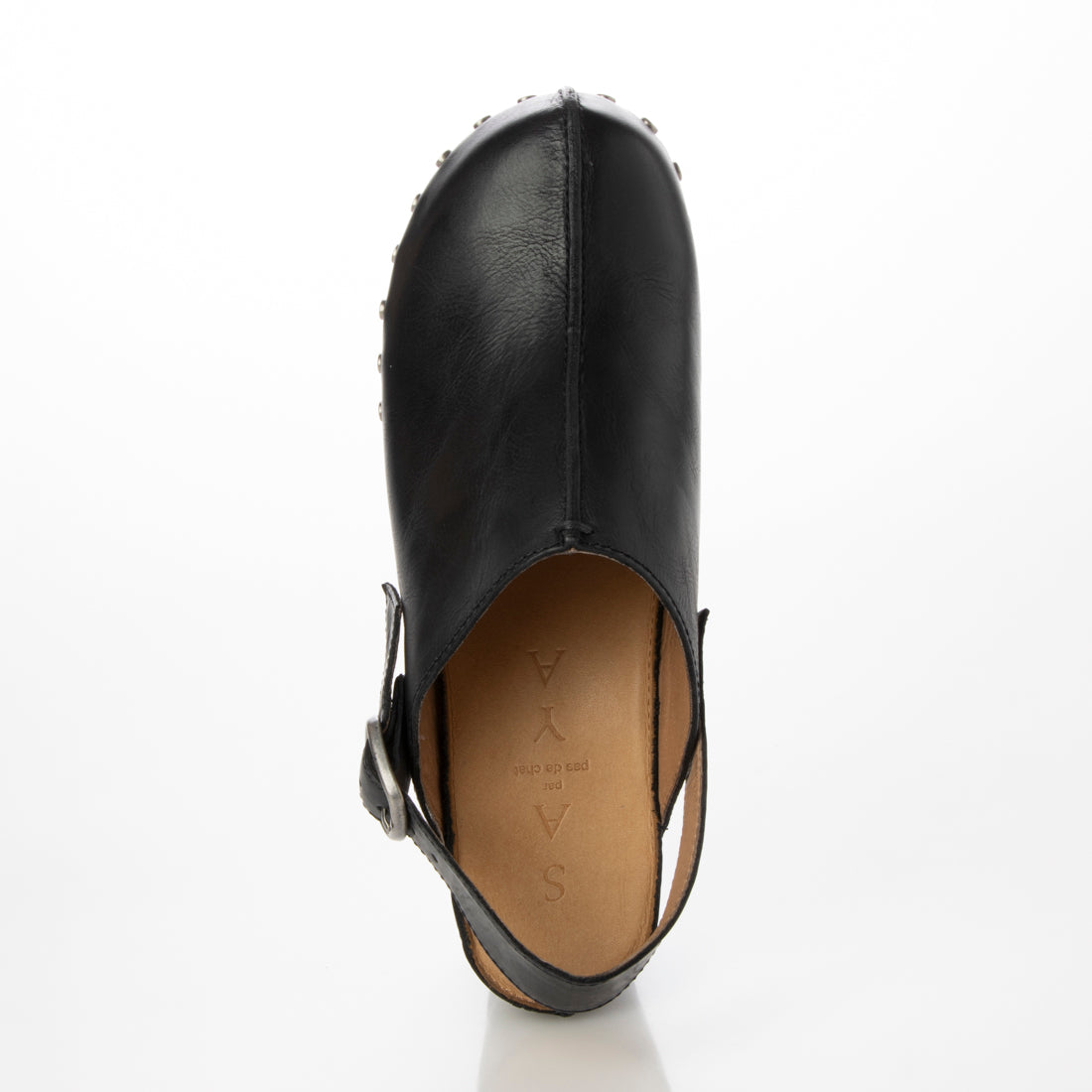 SAYA 5cm Platt-made genuine leather mule sandals
