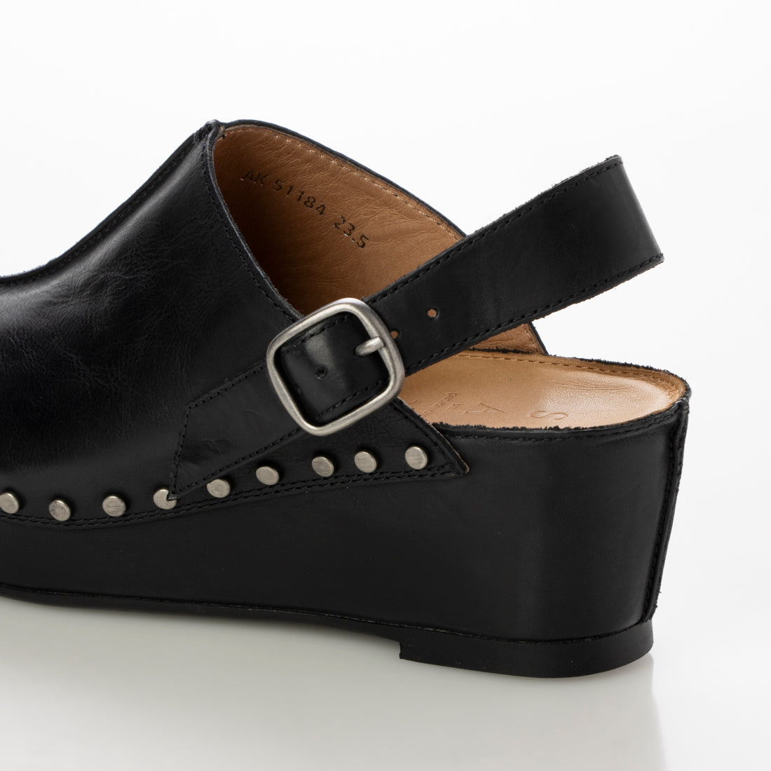 SAYA 5cm Platt-made genuine leather mule sandals