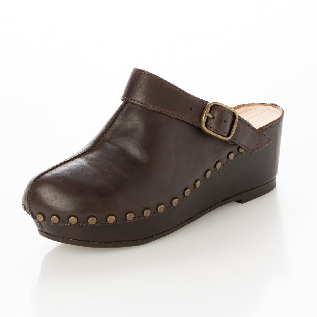 SAYA 5cm Platt-made genuine leather mule sandals