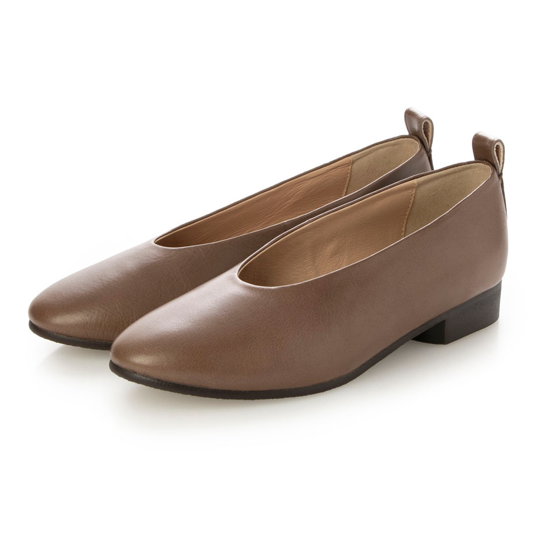 サヤ SAYA フラット本革スリッポンシューズ