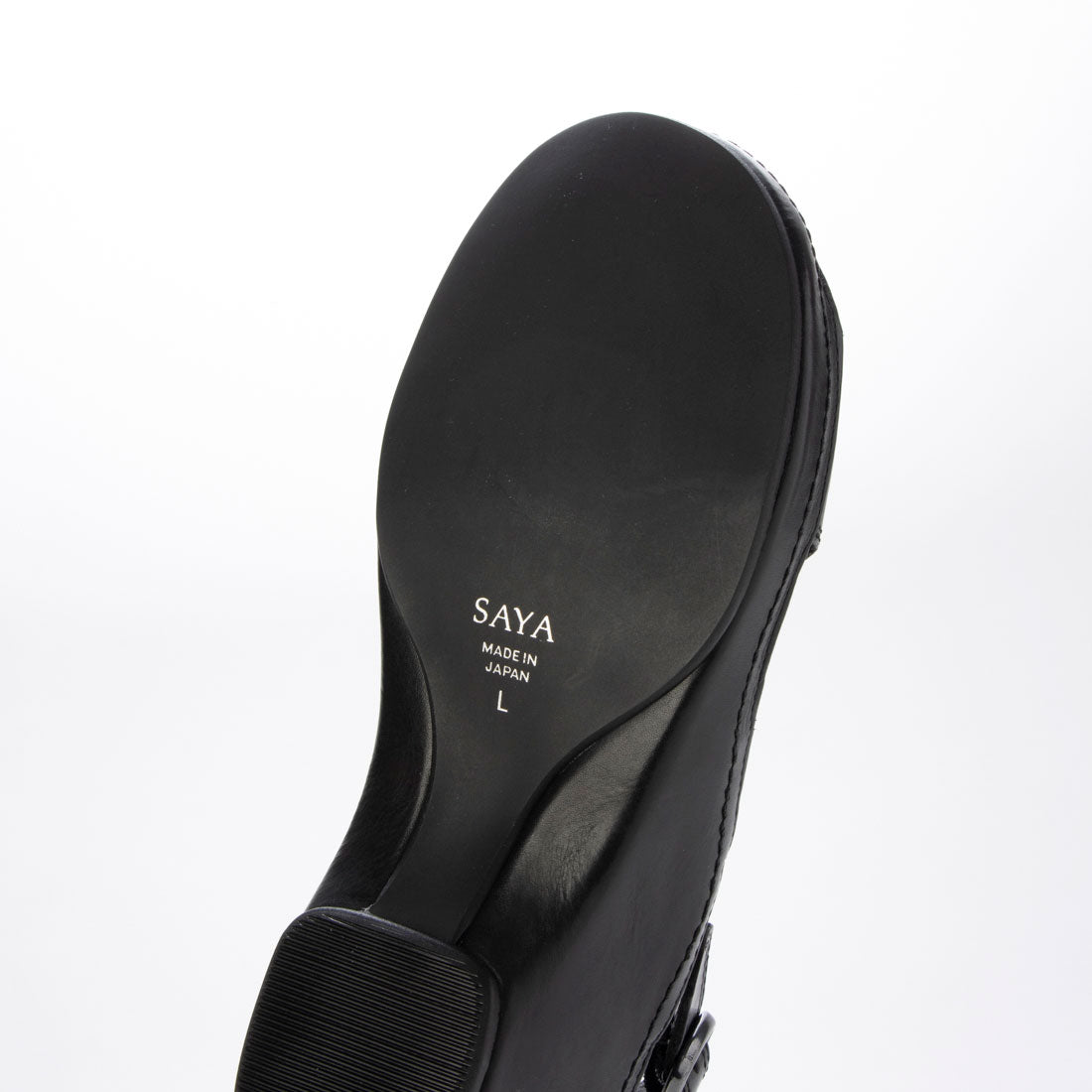 サヤ SAYA 本革プラット製法厚底サンダル