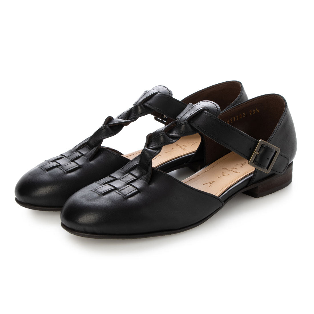 SAYA Genuine Leather T-Strap Separate Shoes