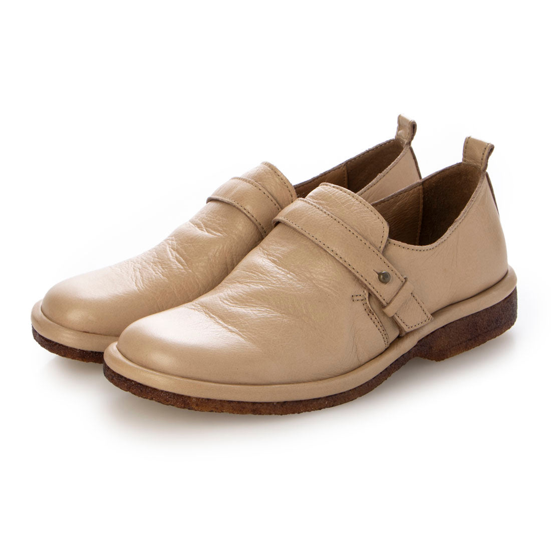 SAYA 【Genuine Leather】 Belt Design Slip-On Shoes