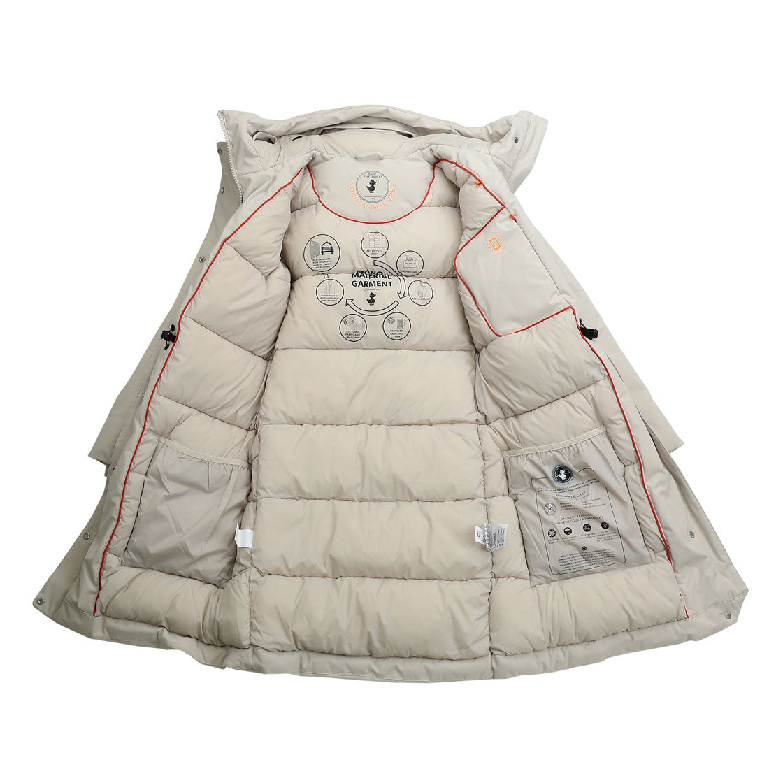 Save the Duck ECO DOWN COAT Siena P45930W SMEG19 Rainy Beige