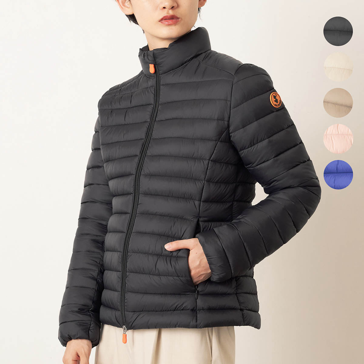 セイブザダック SAVE THE DUCK 中綿ジャケット カーリー ANIMAL FREE PUFFER JACKET D39760W GIGA01 BLACK （ブラック） ブラック