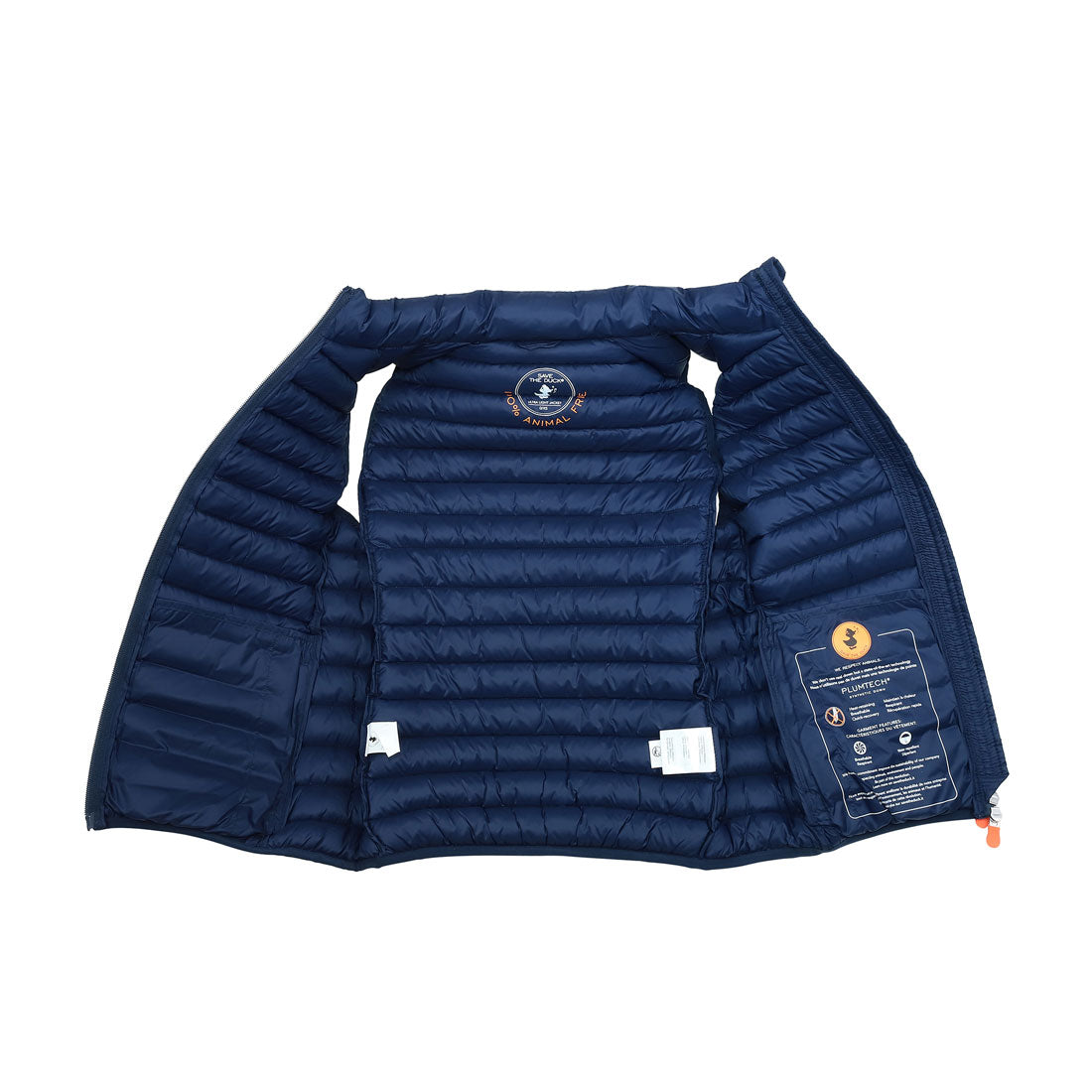 セイブザダック SAVE THE DUCK 中綿背心 夏洛特 ANIMAL FREE PUFFER VEST D88040W GIGA01 海軍藍