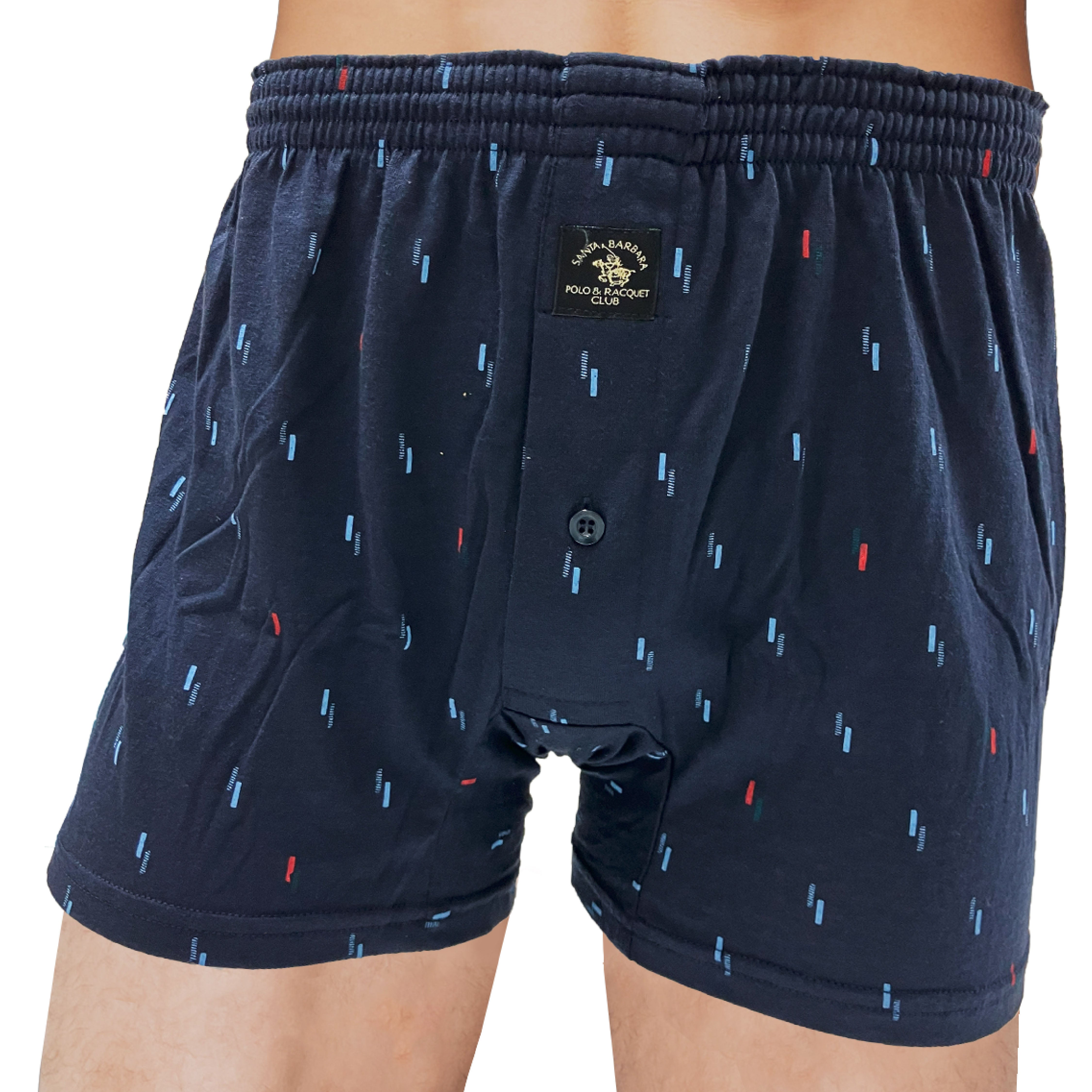 サンタバーバラ ポロ アンド ラケット クラブ SANTA BARBARA POLO&RACQUET CLUB 前開き ニットトランクス 綿混素材 【返品不可商品】 （ネイビー） ネイビー