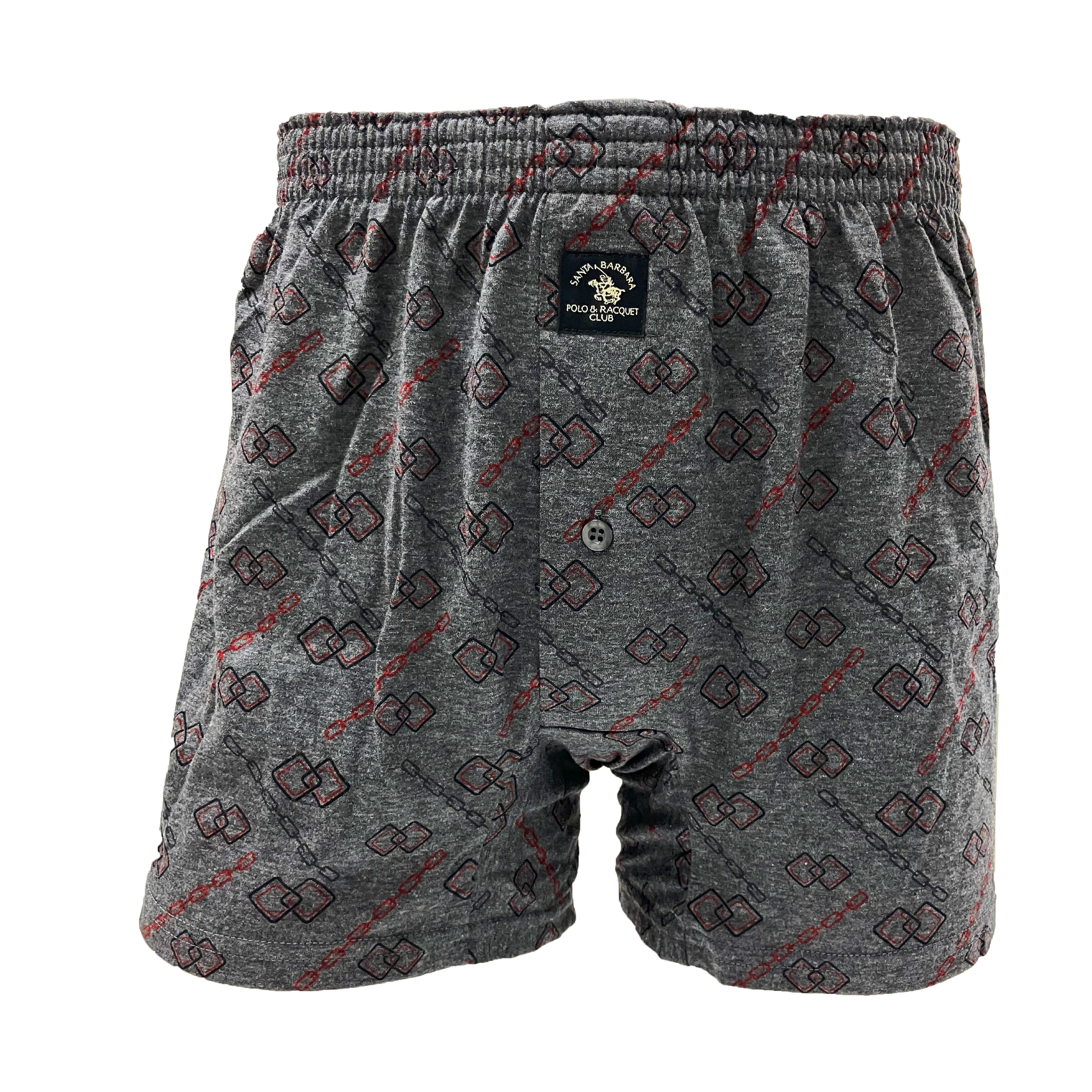 サンタバーバラ ポロ アンド ラケット クラブ SANTA BARBARA POLO&RACQUET CLUB 前開き ニットトランクス 綿混素材 【返品不可商品】 （グレー） グレー
