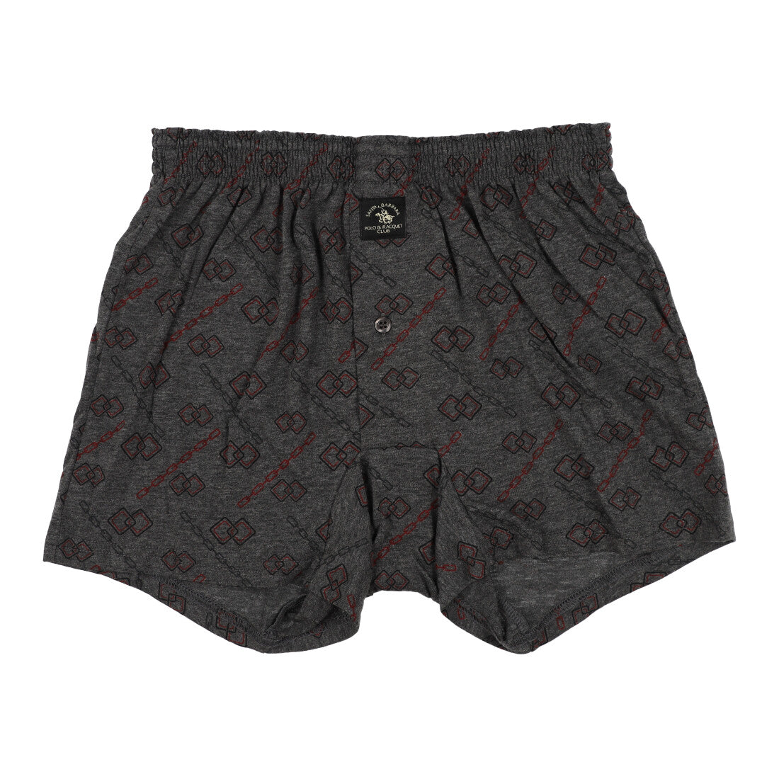 サンタバーバラ ポロ アンド ラケット クラブ SANTA BARBARA POLO&RACQUET CLUB 前開き ニットトランクス 綿混素材 【返品不可商品】 （グレー） グレー