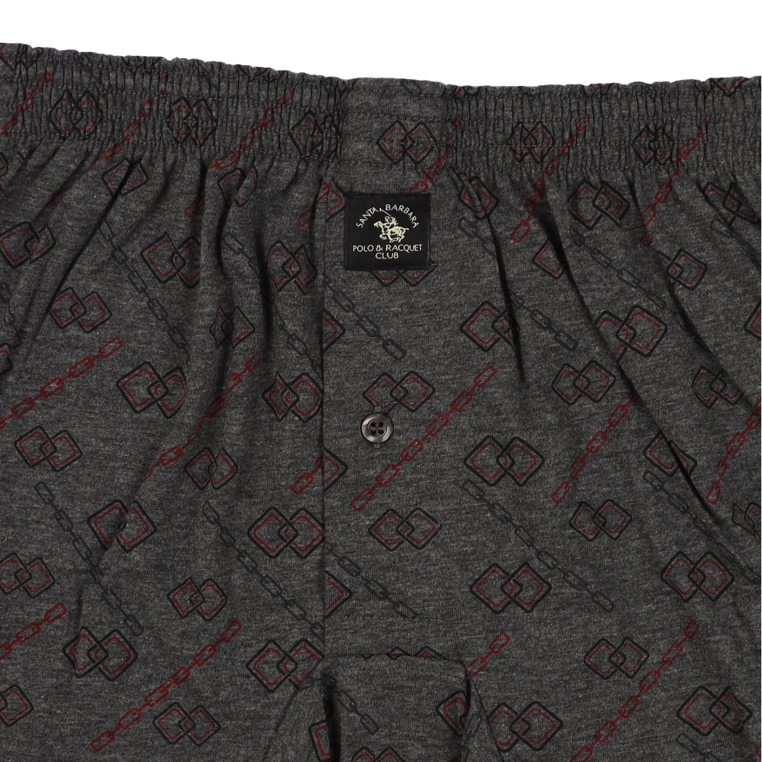 サンタバーバラ ポロ アンド ラケット クラブ SANTA BARBARA POLO&RACQUET CLUB 前開き ニットトランクス 綿混素材 【返品不可商品】 （グレー） グレー
