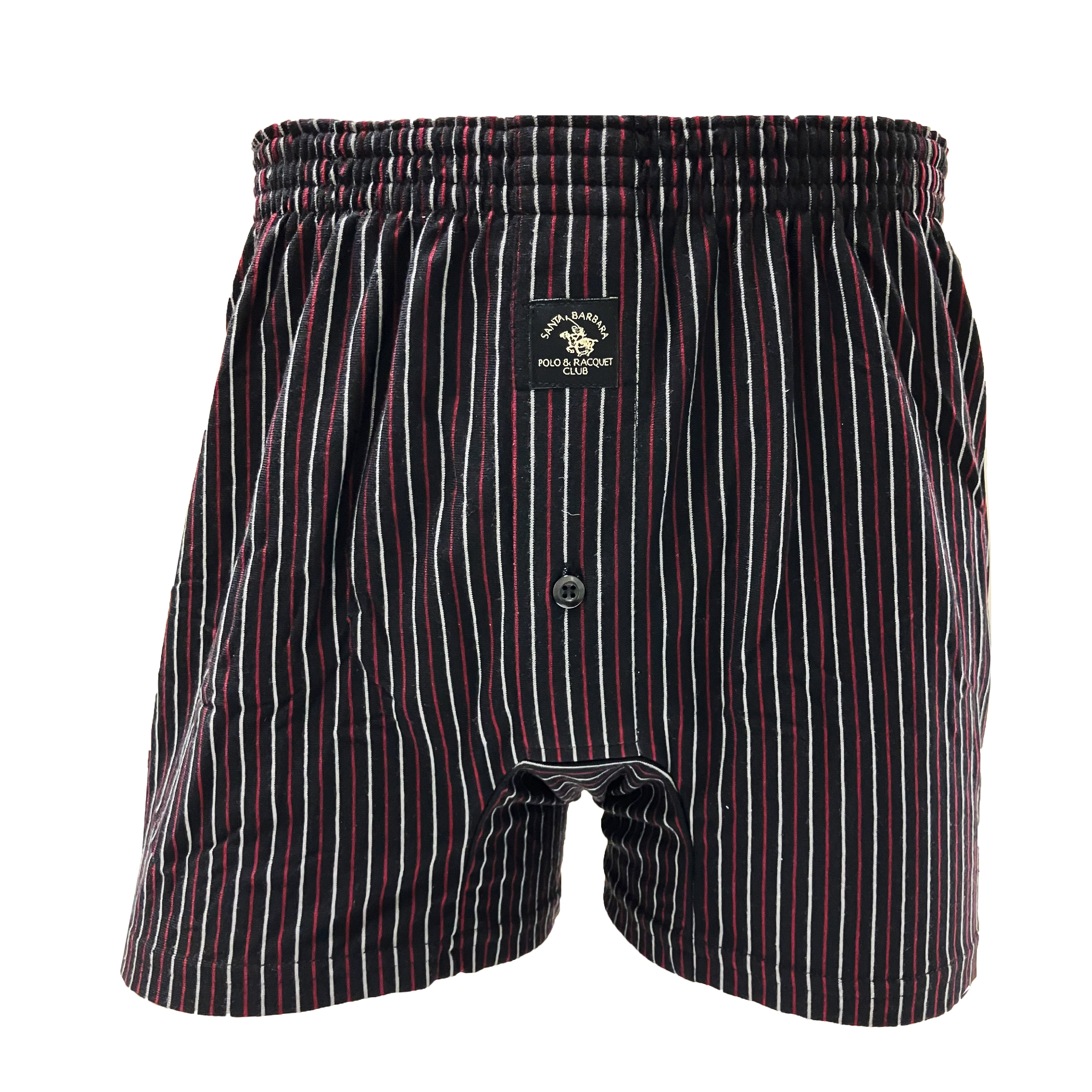 サンタバーバラ ポロ アンド ラケット クラブ SANTA BARBARA POLO&RACQUET CLUB 前開き ニットトランクス 綿混素材 【返品不可商品】 （ブラック） ブラック