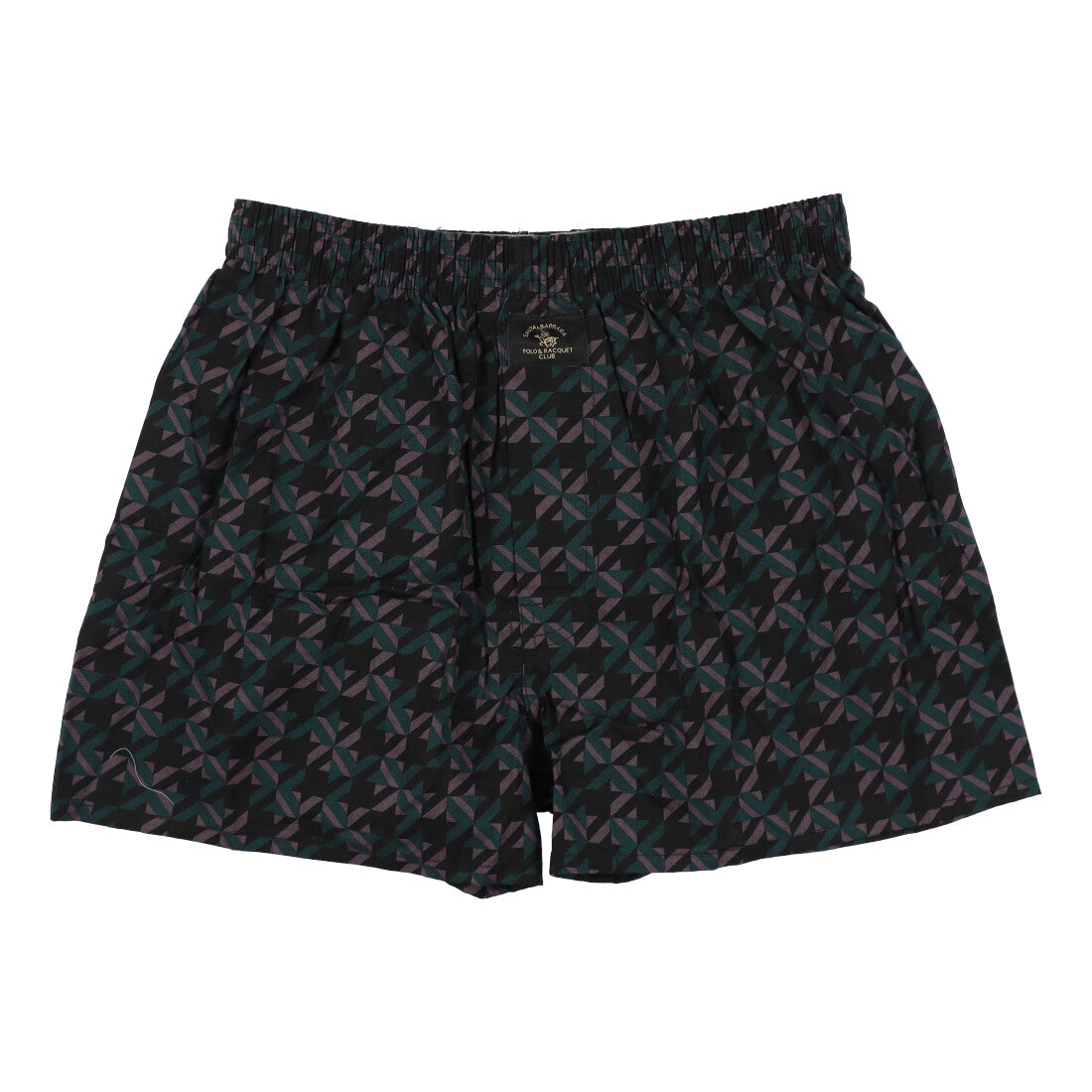 サンタバーバラ ポロ アンド ラケット クラブ SANTA BARBARA POLO&RACQUET CLUB 前開き トランクス 綿100％ 【返品不可商品】 （ブラック） ブラック