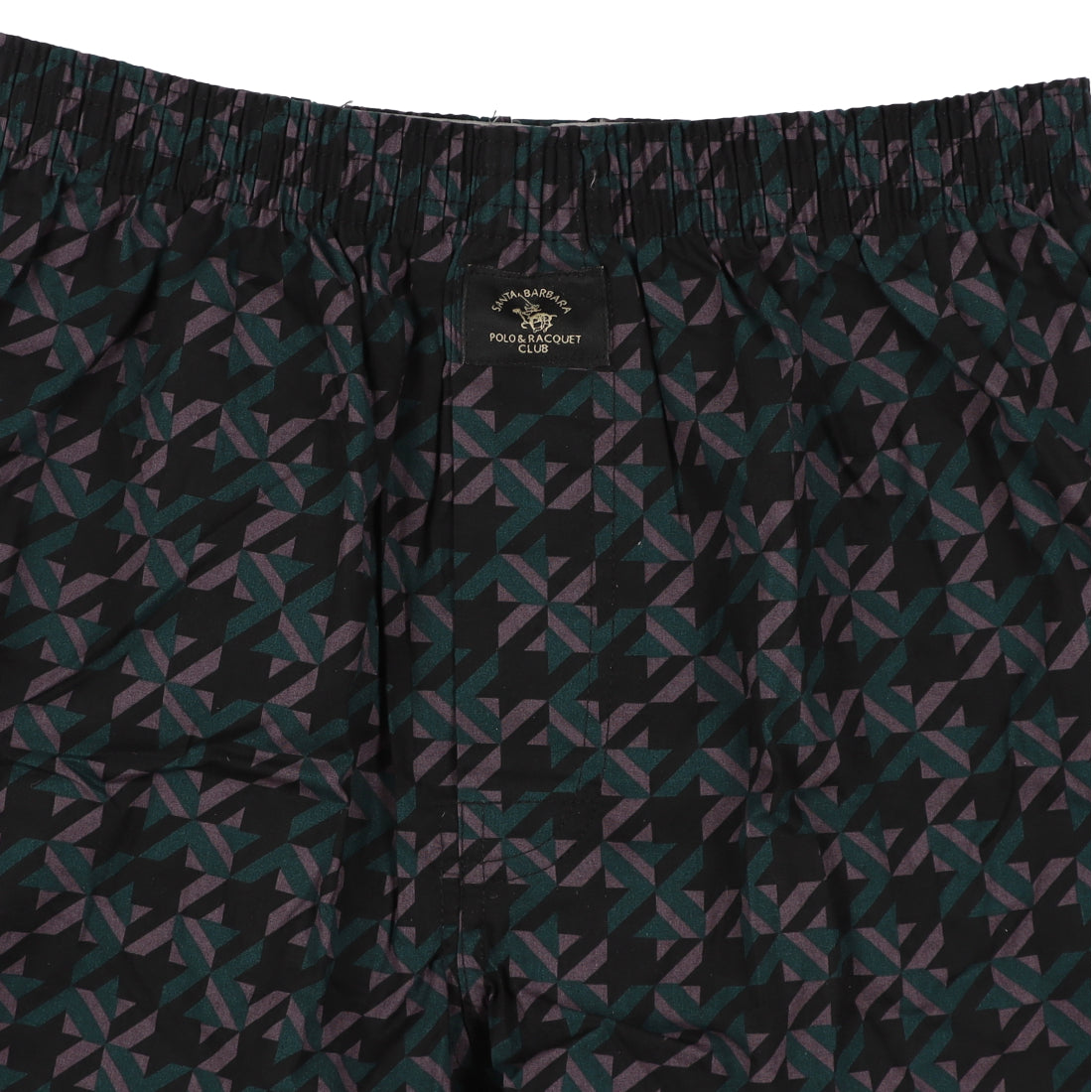 サンタバーバラ ポロ アンド ラケット クラブ SANTA BARBARA POLO&RACQUET CLUB 前開き トランクス 綿100％ 【返品不可商品】 （ブラック） ブラック