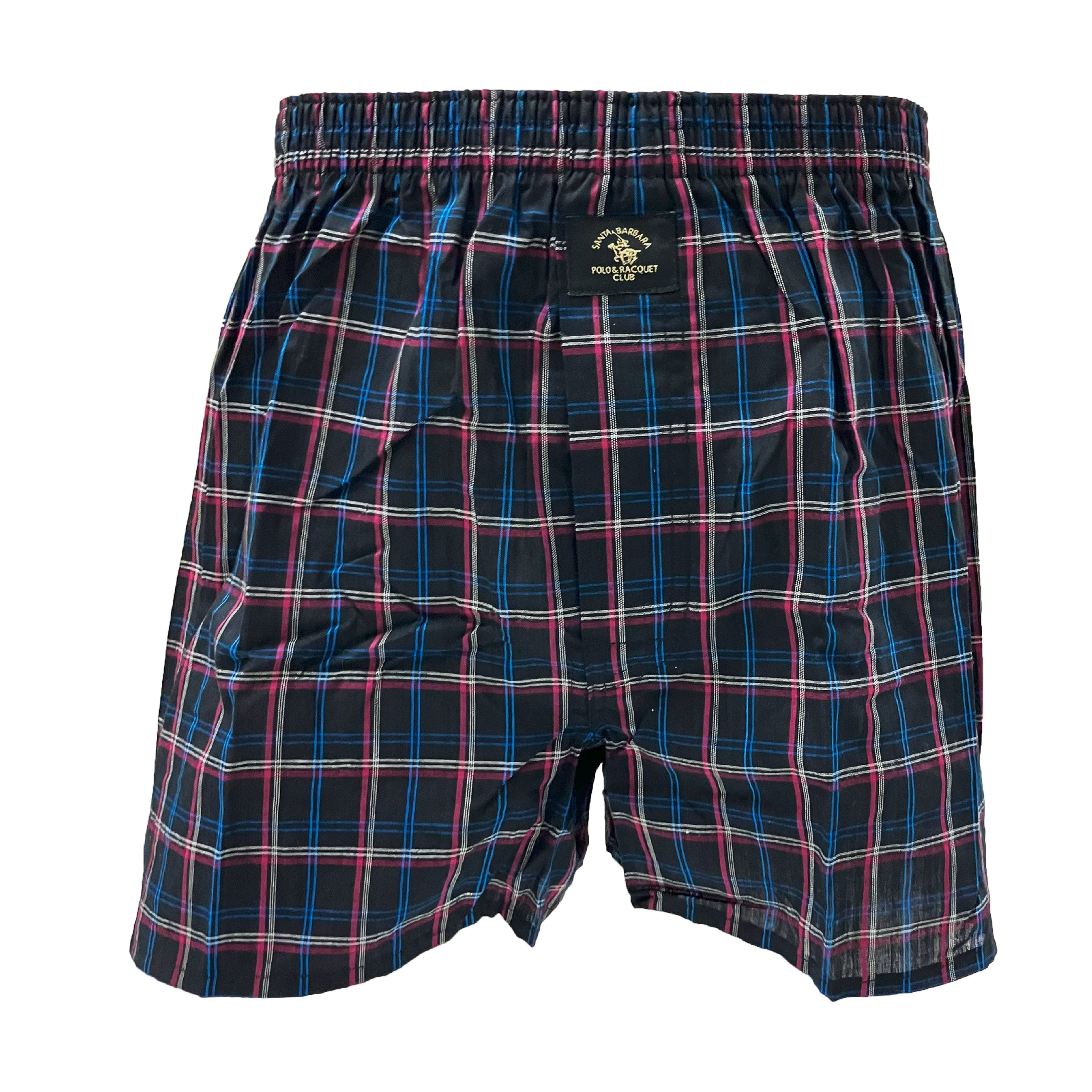 サンタバーバラ ポロ アンド ラケット クラブ SANTA BARBARA POLO&RACQUET CLUB 前開き トランクス 綿100％ 【返品不可商品】 （ブラック） ブラック