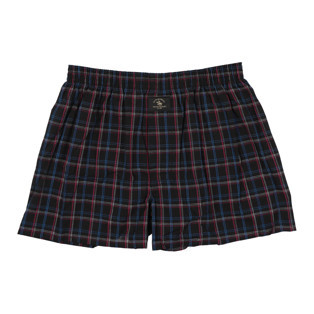サンタバーバラ ポロ アンド ラケット クラブ SANTA BARBARA POLO&RACQUET CLUB 前開き トランクス 綿100％ 【返品不可商品】 （ブラック） ブラック