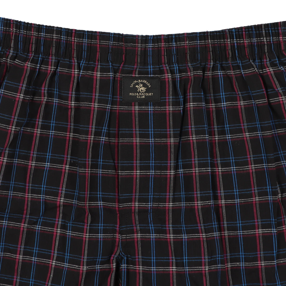 サンタバーバラ ポロ アンド ラケット クラブ SANTA BARBARA POLO&RACQUET CLUB 前開き トランクス 綿100％ 【返品不可商品】 （ブラック） ブラック