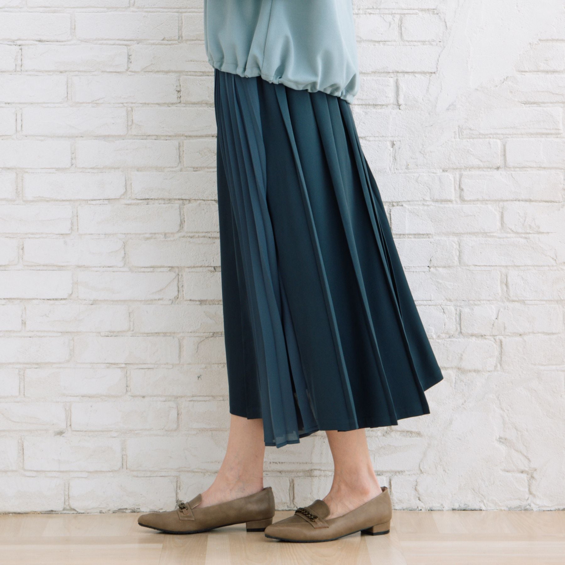 サブストリート マイスタンダード sabstreet my standard 【大きいサイズ】 9号・15号(M・3L) アシメプリーツスカート （チャコール） チャコール