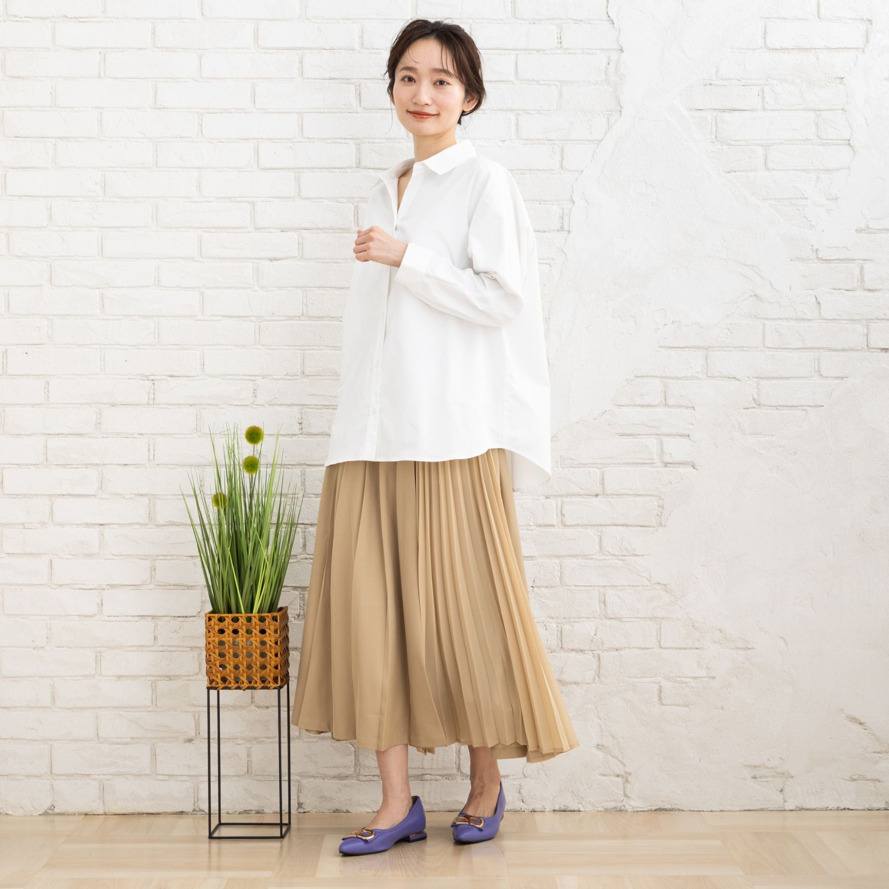 サブストリート マイスタンダード sabstreet my standard 【大きいサイズ】 9号・15号(M・3L) アシメプリーツスカート （チャコール） チャコール