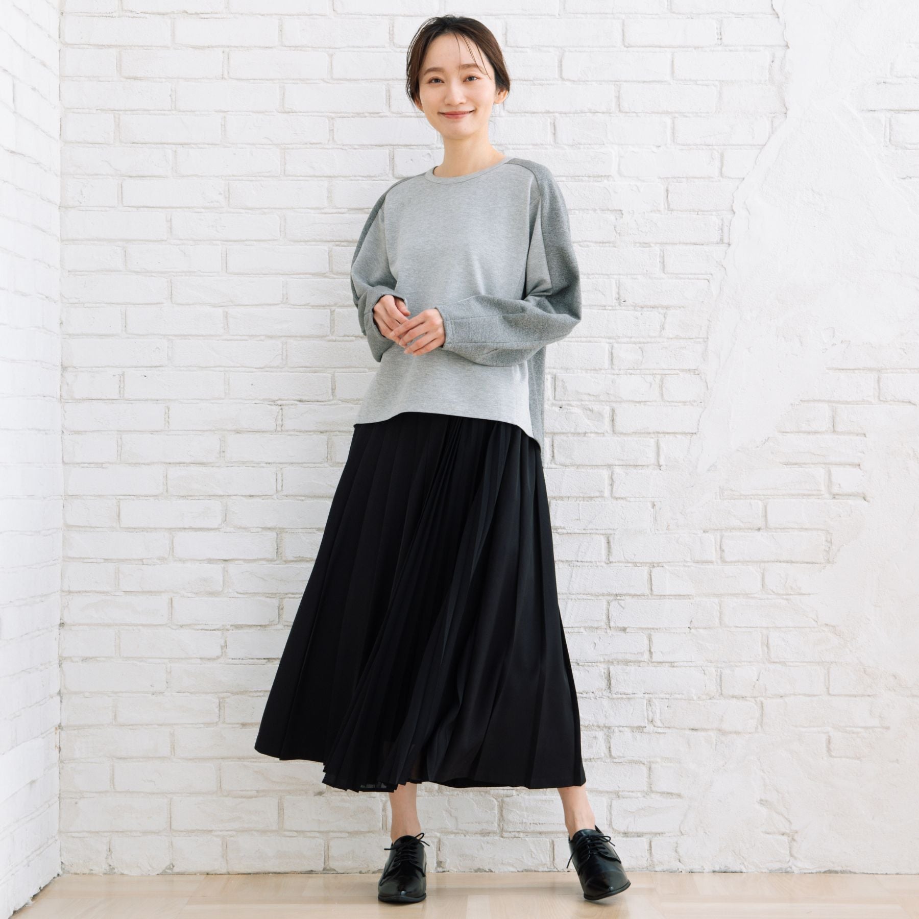 サブストリート マイスタンダード sabstreet my standard 【大きいサイズ】 9号・15号(M・3L) アシメプリーツスカート （チャコール） チャコール