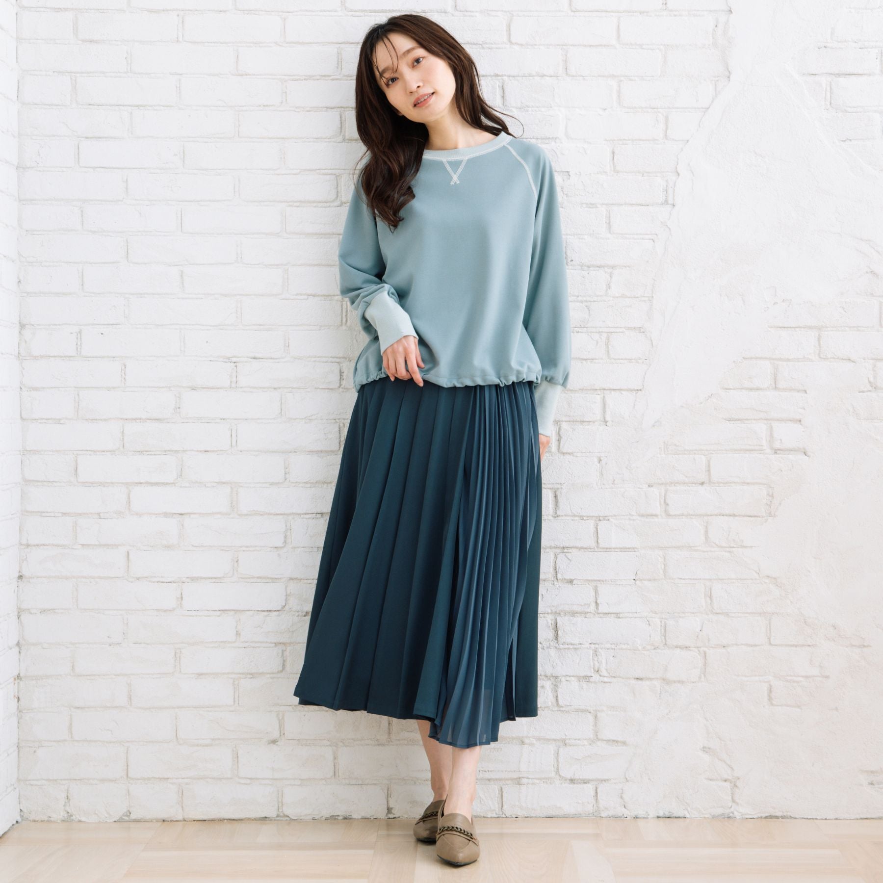 サブストリート マイスタンダード sabstreet my standard 【大きいサイズ】 9号・15号(M・3L) アシメプリーツスカート （チャコール） チャコール