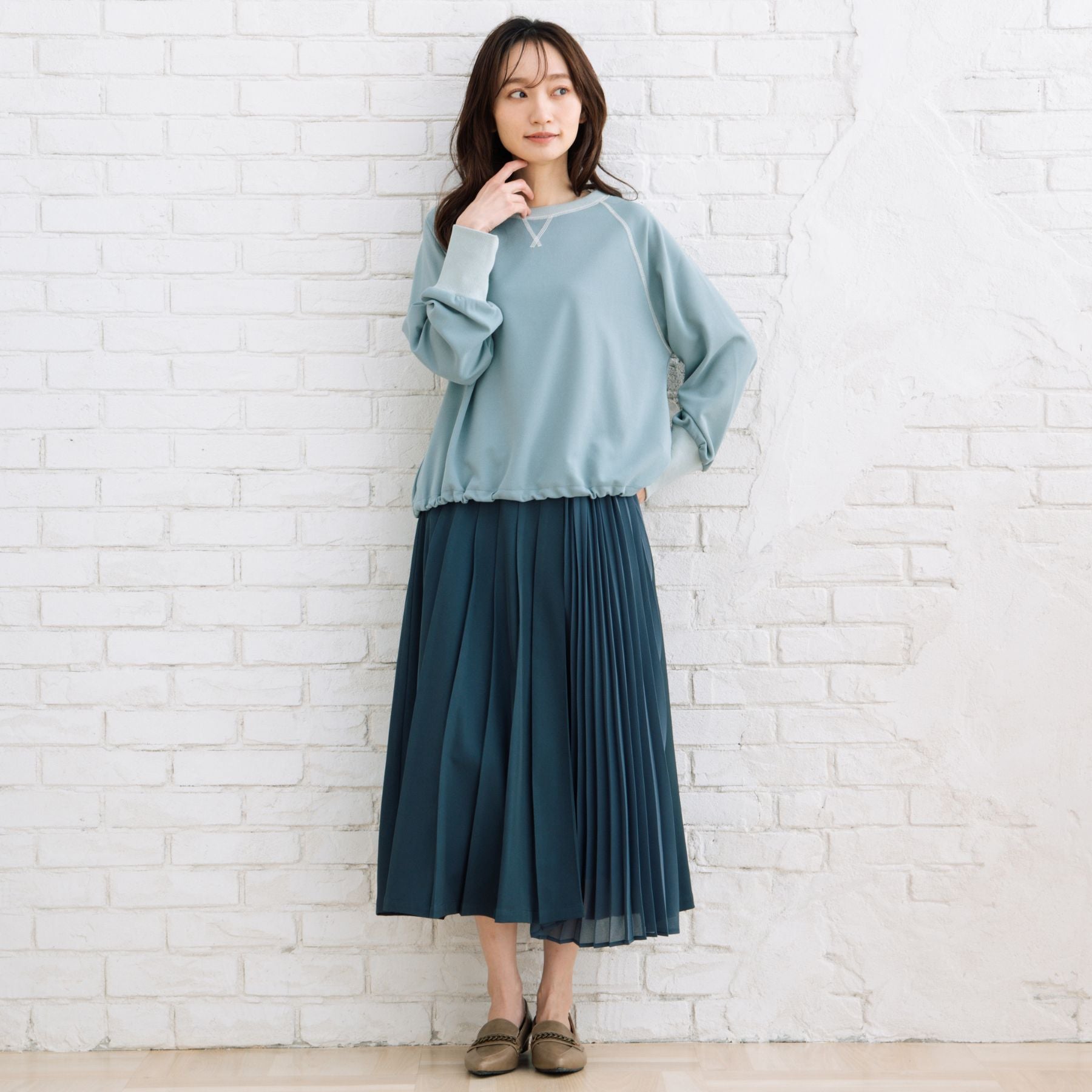 サブストリート マイスタンダード sabstreet my standard 【大きいサイズ】 9号・15号(M・3L) アシメプリーツスカート （チャコール） チャコール