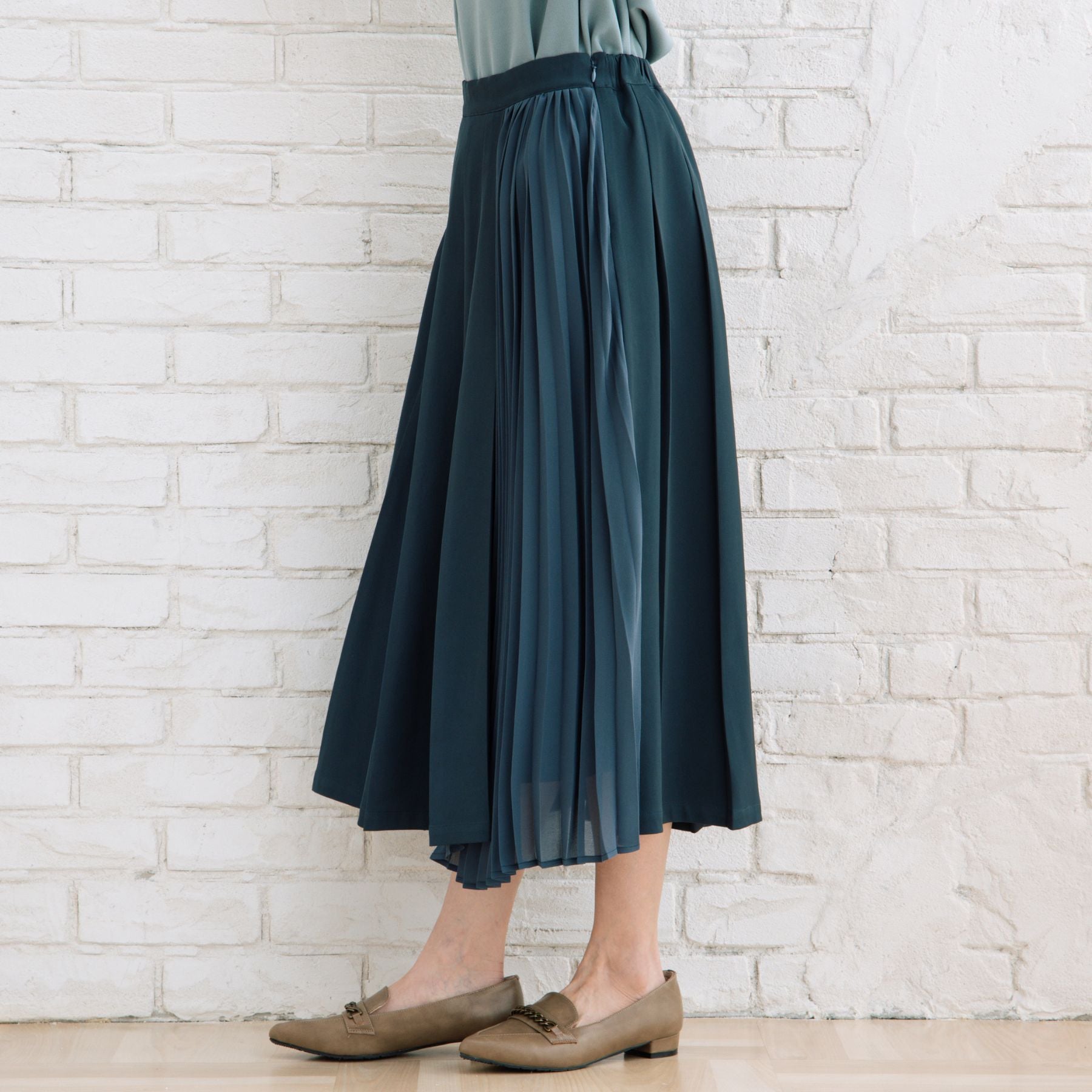 サブストリート マイスタンダード sabstreet my standard 【大きいサイズ】 9号・15号(M・3L) アシメプリーツスカート （チャコール） チャコール