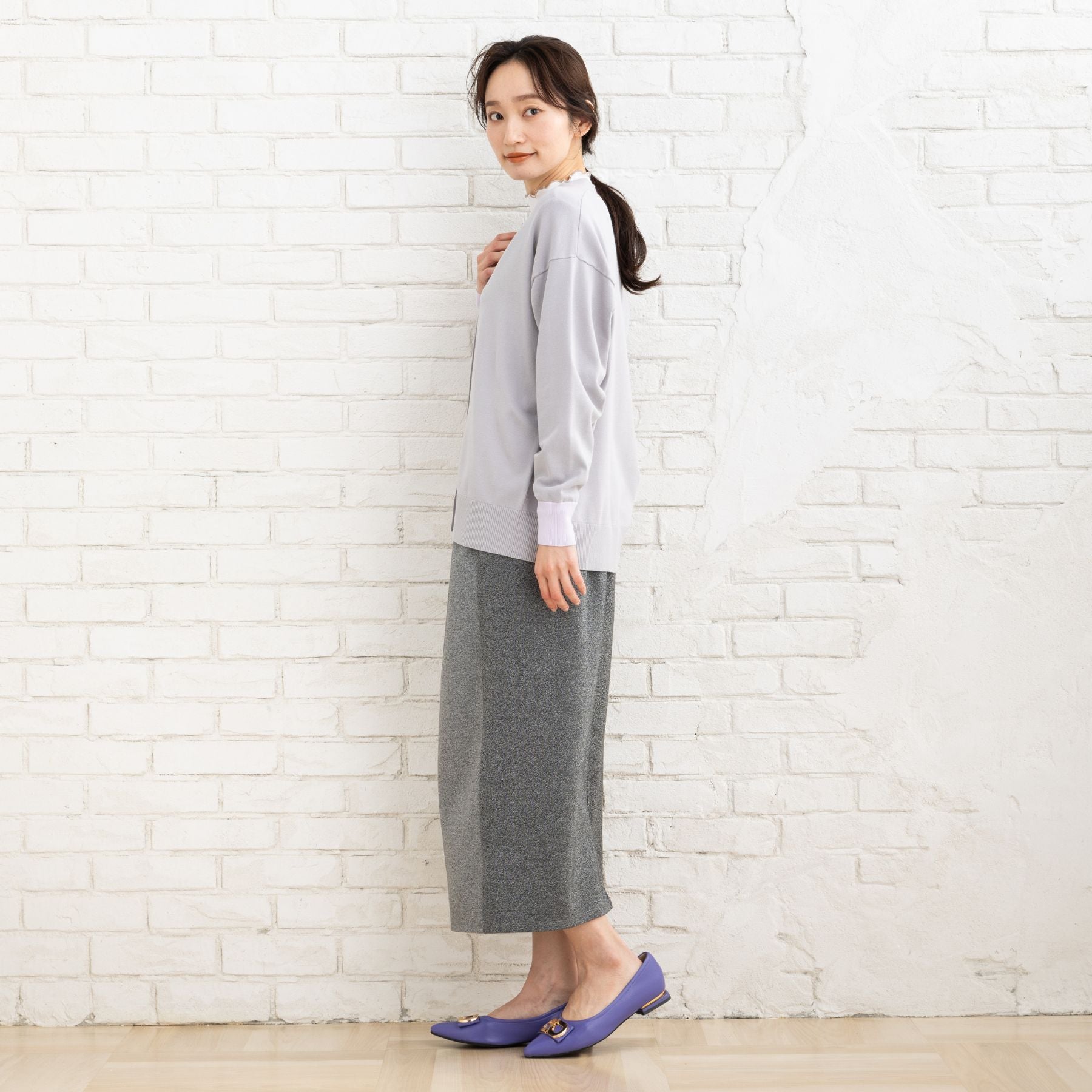 サブストリート マイスタンダード sabstreet my standard 【大きいサイズ】 9号・15号(M・3L) FONTLAB 袖口配色Vカーディガン （ブラック） ブラック