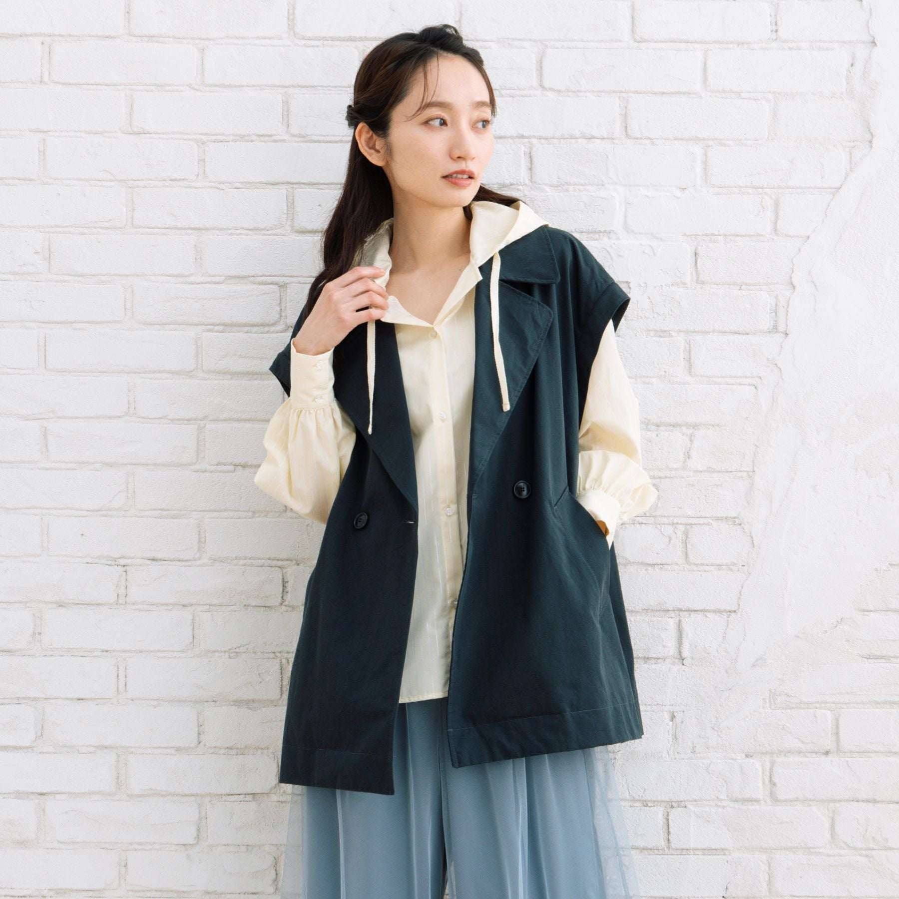 サブストリート マイスタンダード sabstreet my standard 【大きいサイズ】 15号(3L) FONTLAB MA-1スリーブショートコート （ベージュ） ベージュ