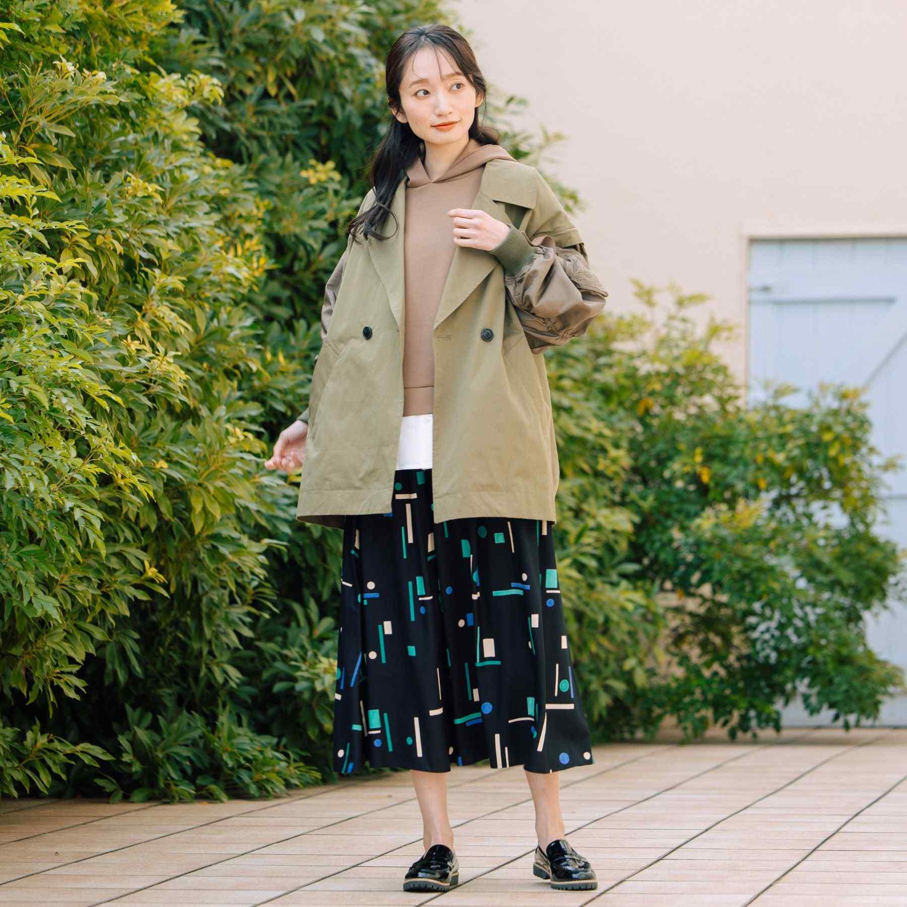 サブストリート マイスタンダード sabstreet my standard 【大きいサイズ】 15号(3L) FONTLAB MA-1スリーブショートコート （ベージュ） ベージュ