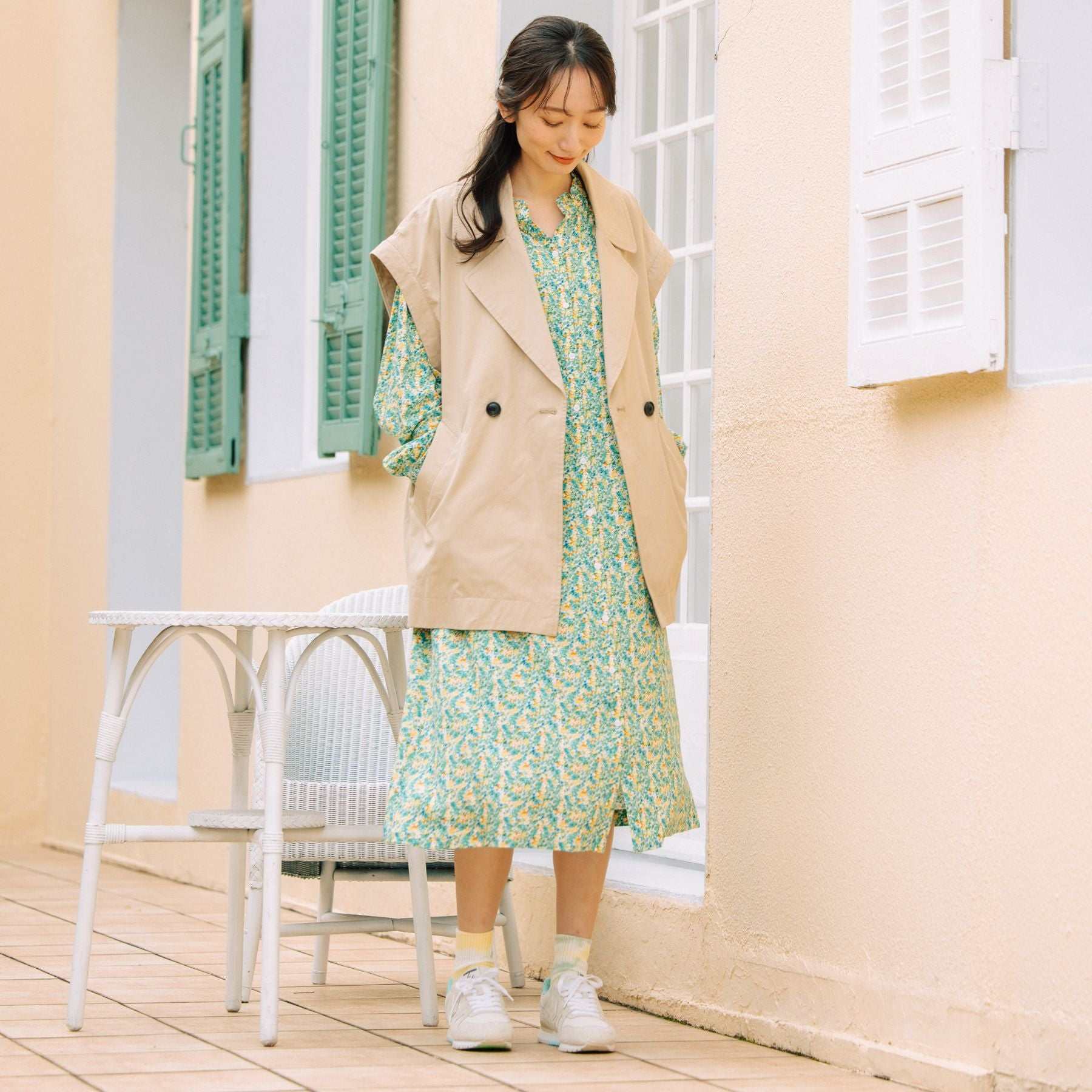 サブストリート マイスタンダード sabstreet my standard 【大きいサイズ】 15号(3L) FONTLAB MA-1スリーブショートコート （ベージュ） ベージュ