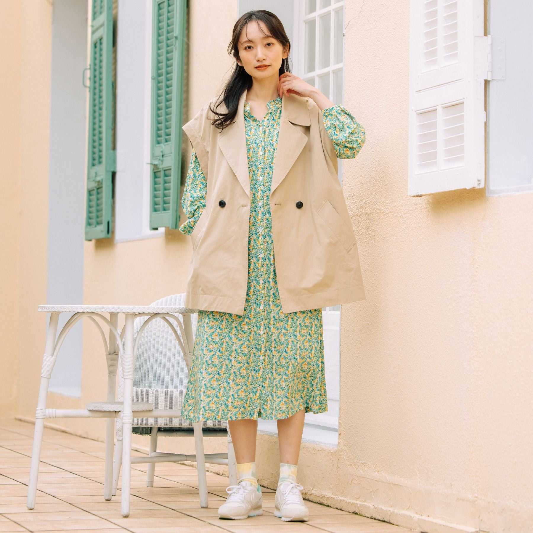 サブストリート マイスタンダード sabstreet my standard 【大きいサイズ】 15号(3L) FONTLAB MA-1スリーブショートコート （ベージュ） ベージュ