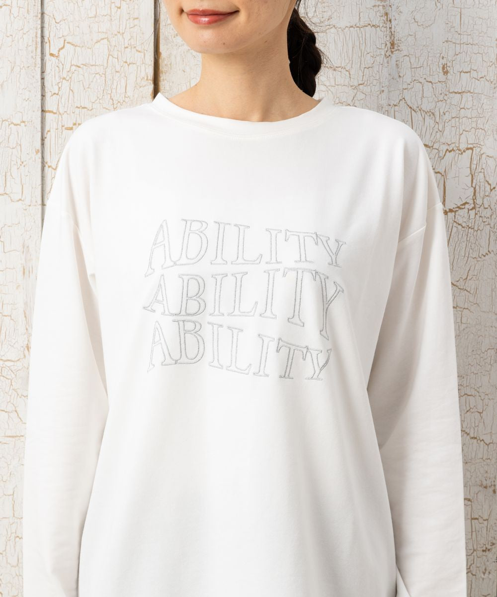 サブストリート マイスタンダード sabstreet my standard 【大きいサイズ】 9号・15号(M・3L) FONTLAB ラメロゴエンブロイダリーロンTシャツ （レッド） レッド