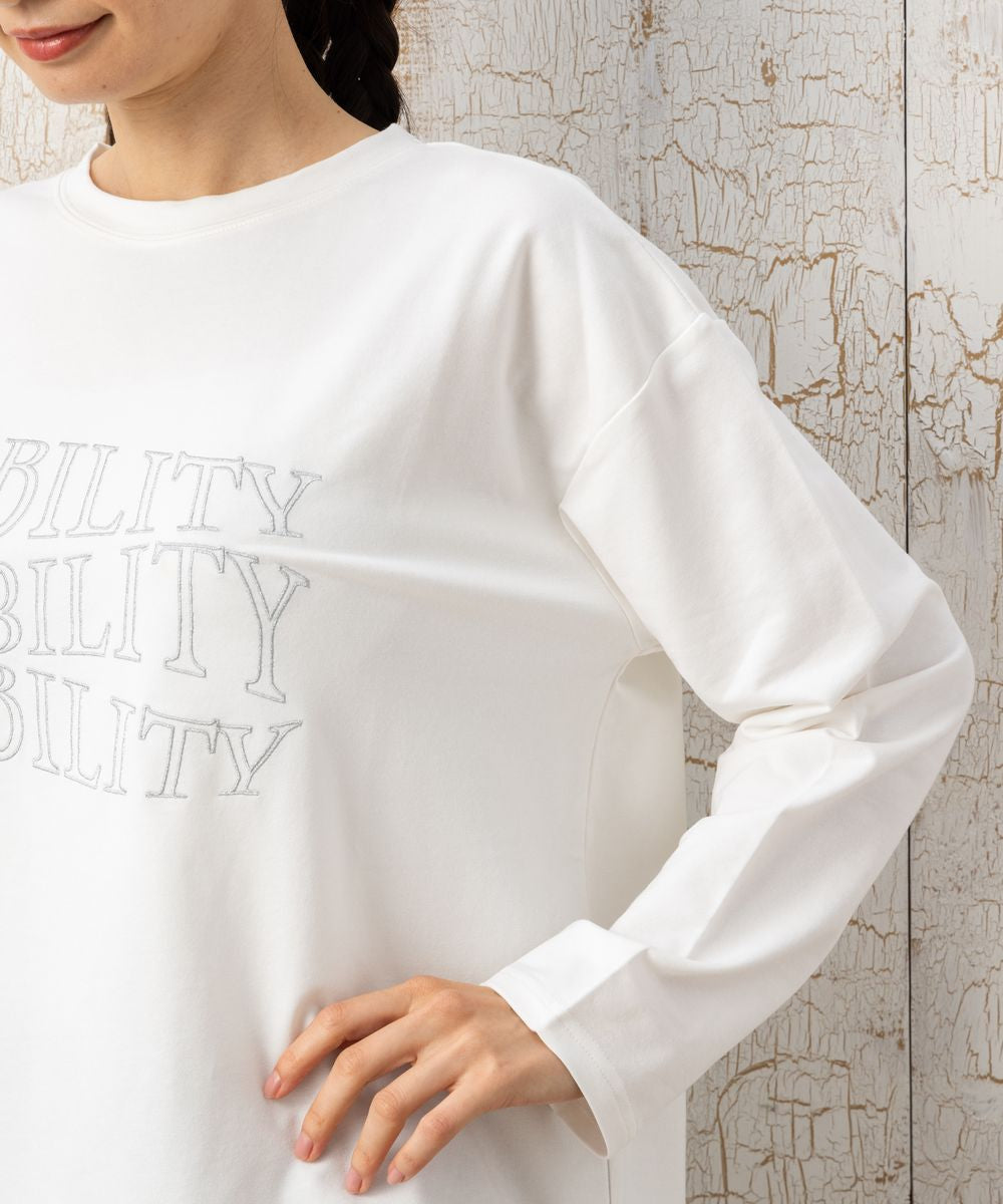 サブストリート マイスタンダード sabstreet my standard 【大きいサイズ】 9号・15号(M・3L) FONTLAB ラメロゴエンブロイダリーロンTシャツ （レッド） レッド