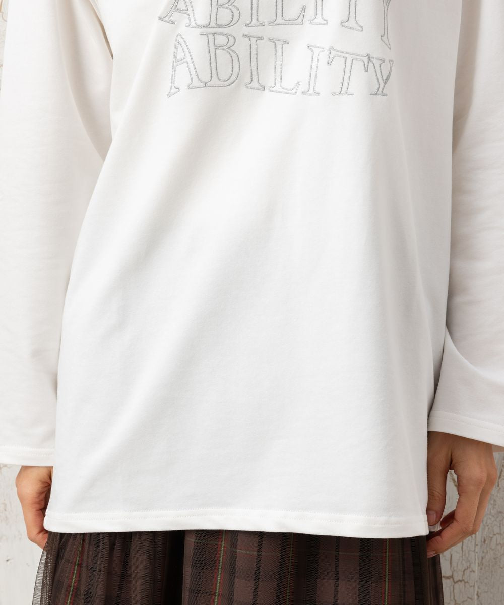 サブストリート マイスタンダード sabstreet my standard 【大きいサイズ】 9号・15号(M・3L) FONTLAB ラメロゴエンブロイダリーロンTシャツ （レッド） レッド