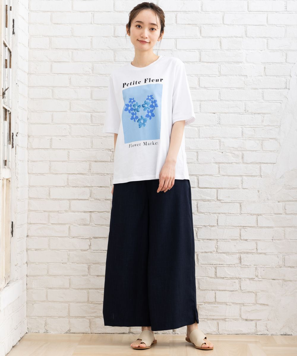 サブストリート マイスタンダード sabstreet my standard 【大きいサイズ】 9号・15号(M・3L) リネンタッチワイドパンツ （ライトベージュ） ライトベージュ