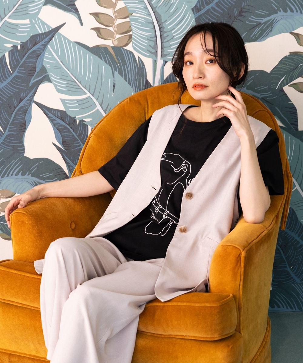 サブストリート マイスタンダード sabstreet my standard 【大きいサイズ】 9号・15号(M・3L) リネンタッチジレ （ライトベージュ） ライトベージュ
