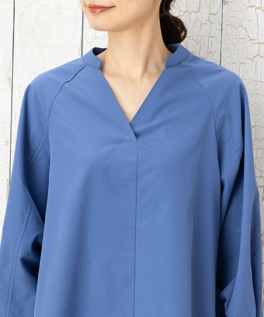 イージーケアタックスリーブゆるワンピース （サックスブルー） サックスブルー