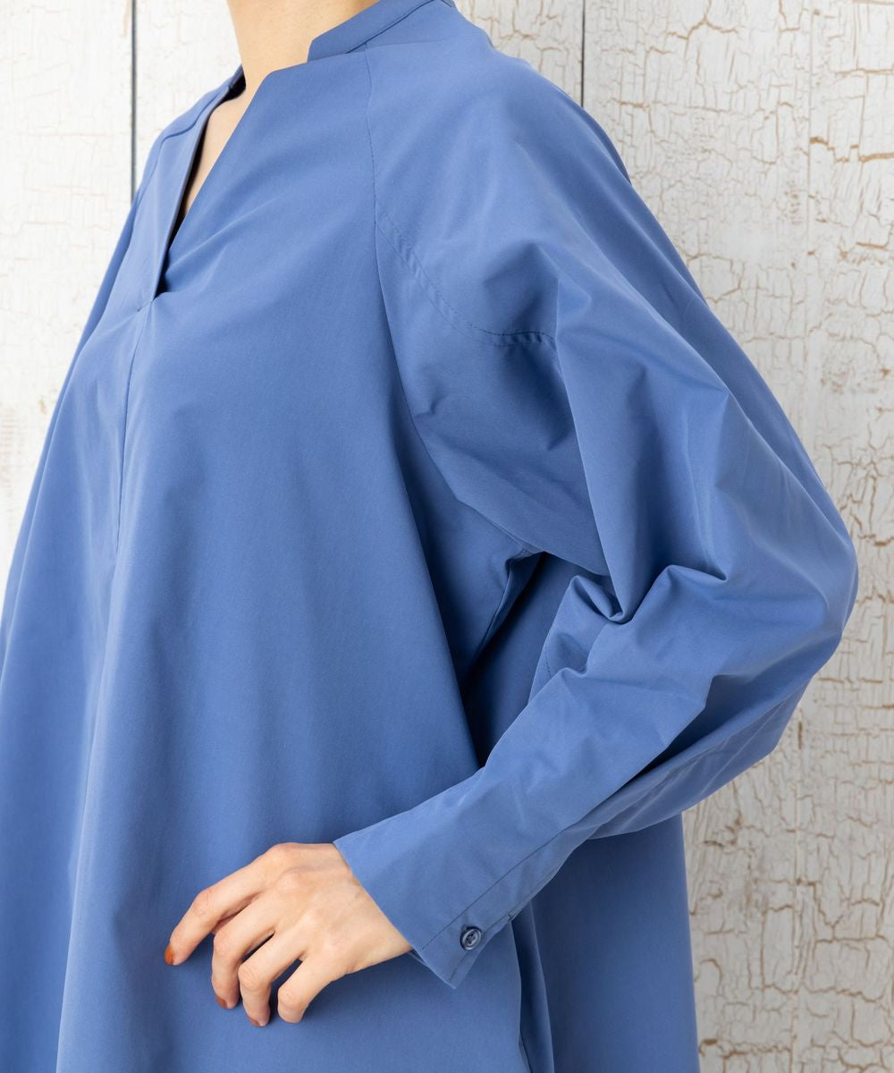 イージーケアタックスリーブゆるワンピース （サックスブルー） サックスブルー