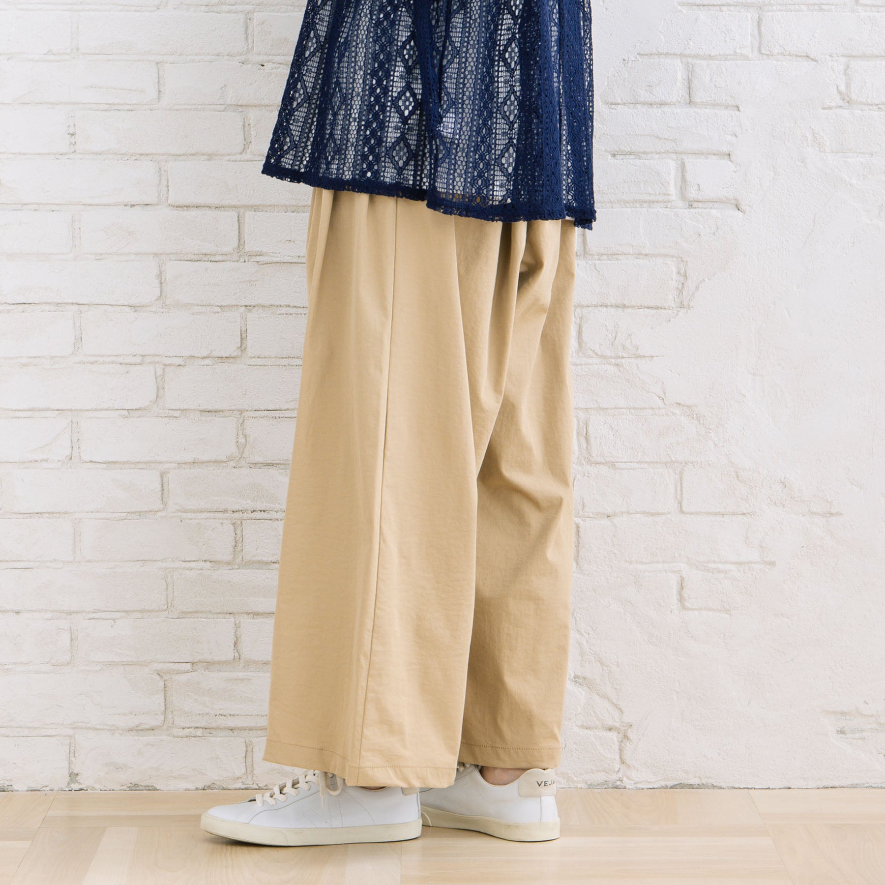 サブストリート マイスタンダード sabstreet my standard 【sabstreet bis】【web限定】 ストレッチゆるタックワイドパンツ （ベージュ） ベージュ
