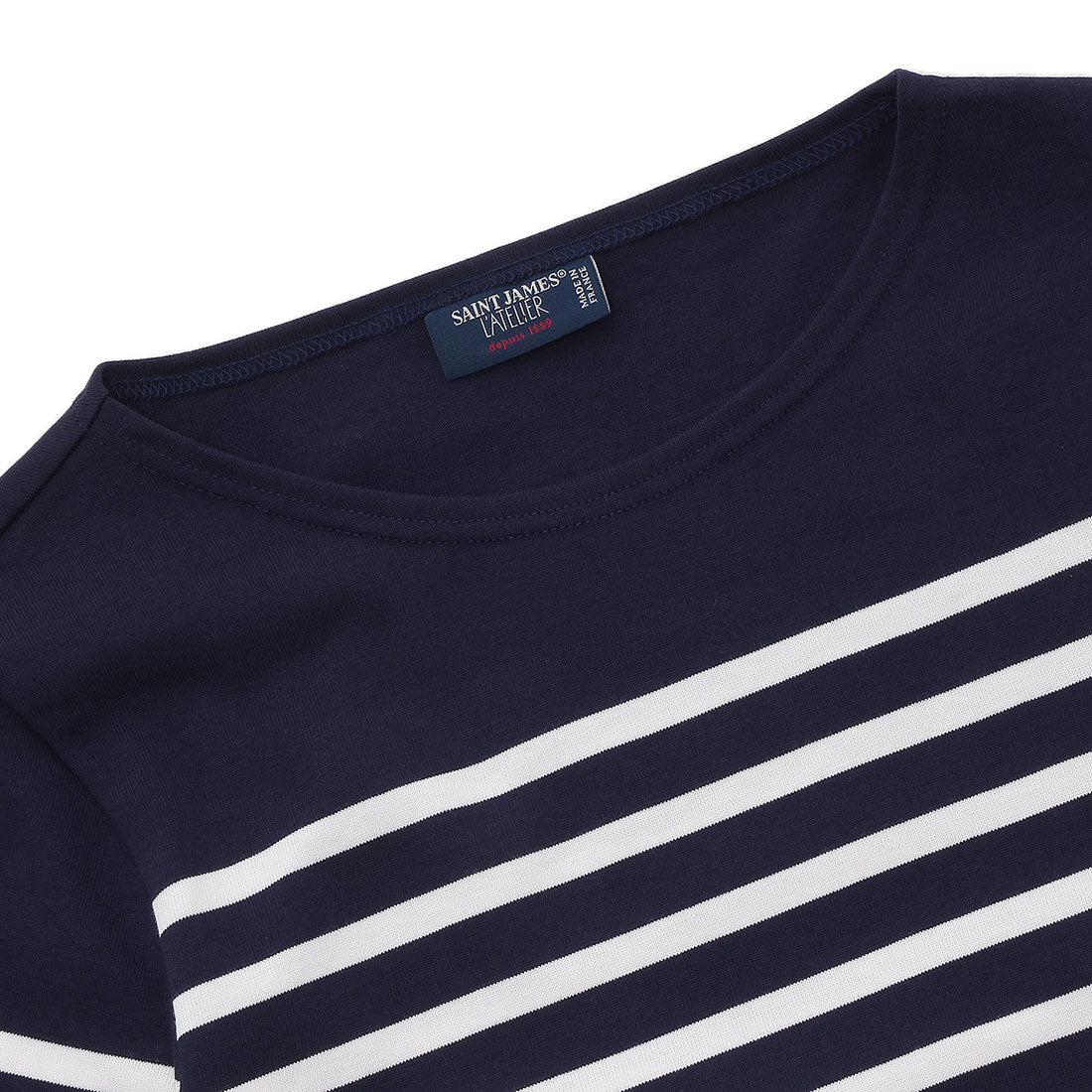 セントジェームス SAINT JAMES Tシャツ カットソー ホワイト ブルー メンズ ST.JAMES 2691