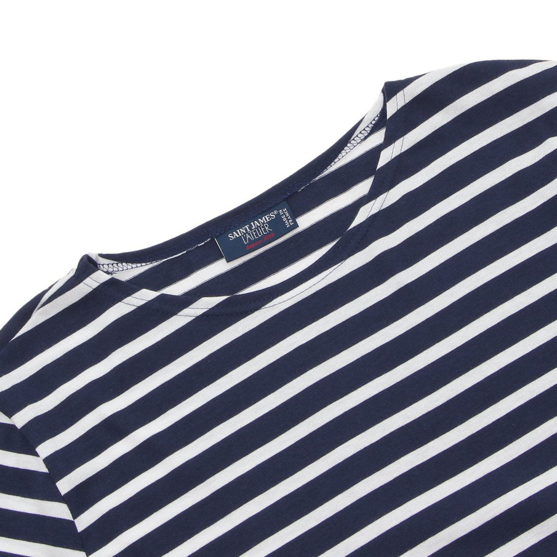 セントジェームス SAINT JAMES Tシャツ カットソー マンキエモダン ホワイト ネイビー メンズ ST.JAMES 9858 MARINE NEIGE （MARINE NEIGE） MARINE NEIGE