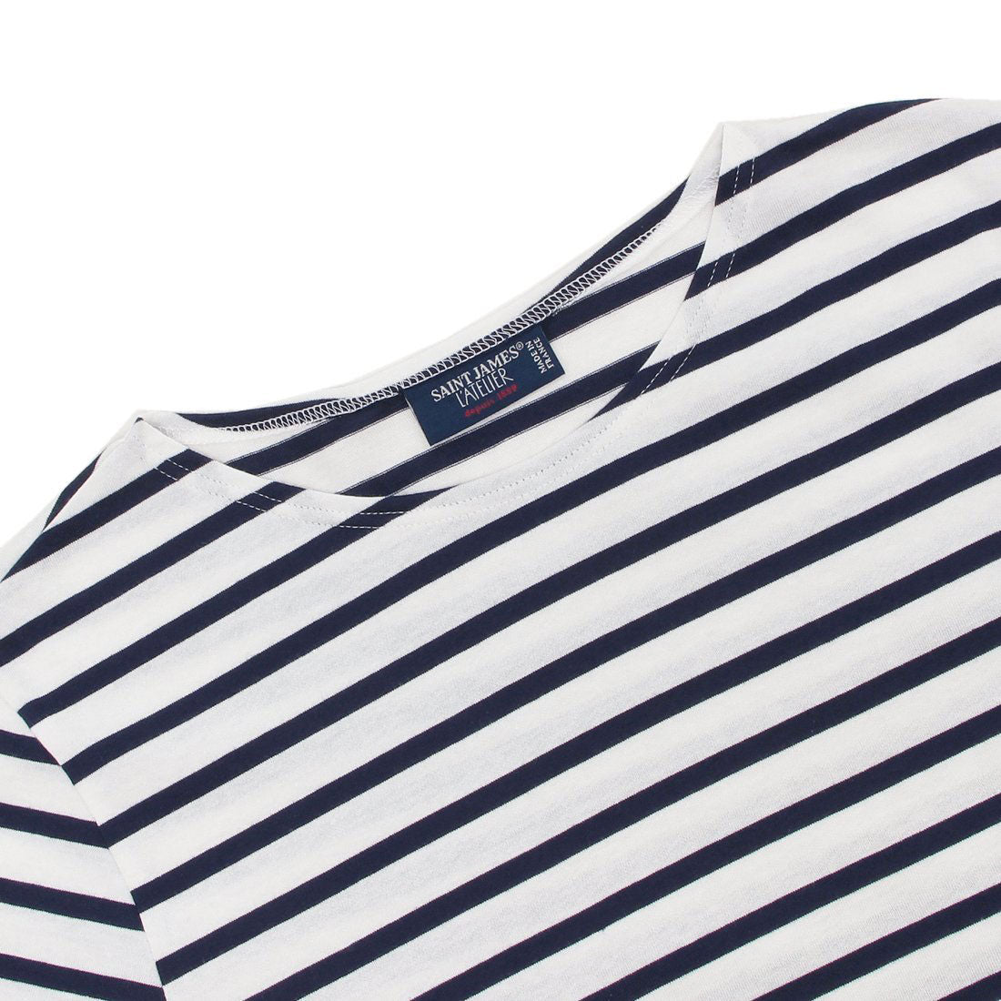 セントジェームス SAINT JAMES Tシャツ カットソー マンキエモダン ホワイト ネイビー メンズ ST.JAMES 9858 NEIGE MARINE （NEIGE MARINE） NEIGE MARINE