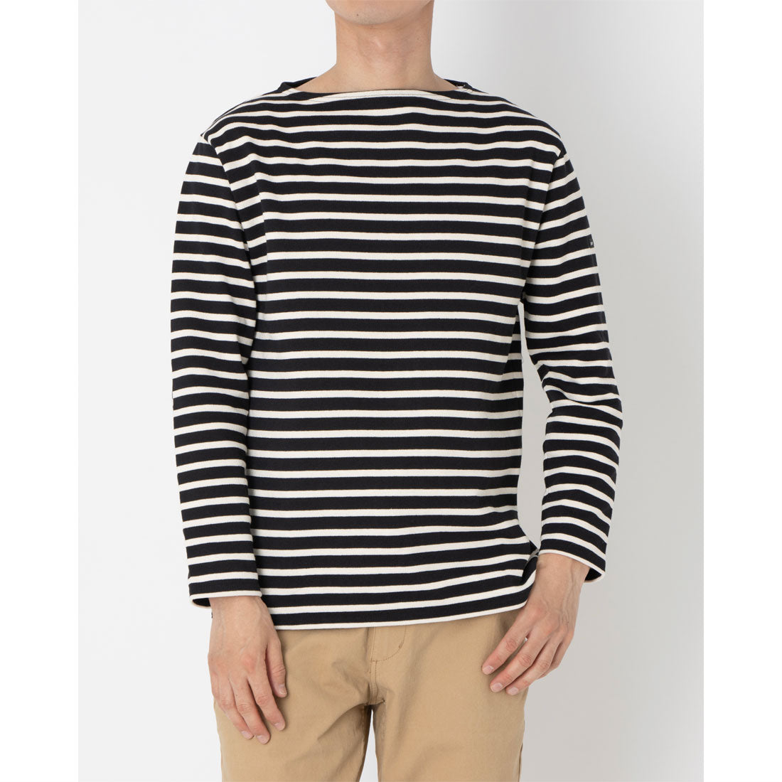セントジェームス SAINT JAMES ウエッソン ギルド 長袖Tシャツ （ノワール×ネージュ） ノワール×ネージュ