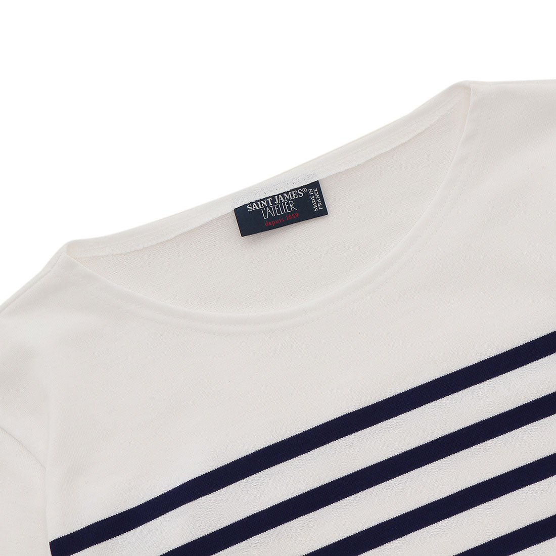 セントジェームス SAINT JAMES Tシャツ カットソー ナヴァル ホワイト ネイビー メンズ レディース ユニセックス ST.JAMES 2691 コットン100%