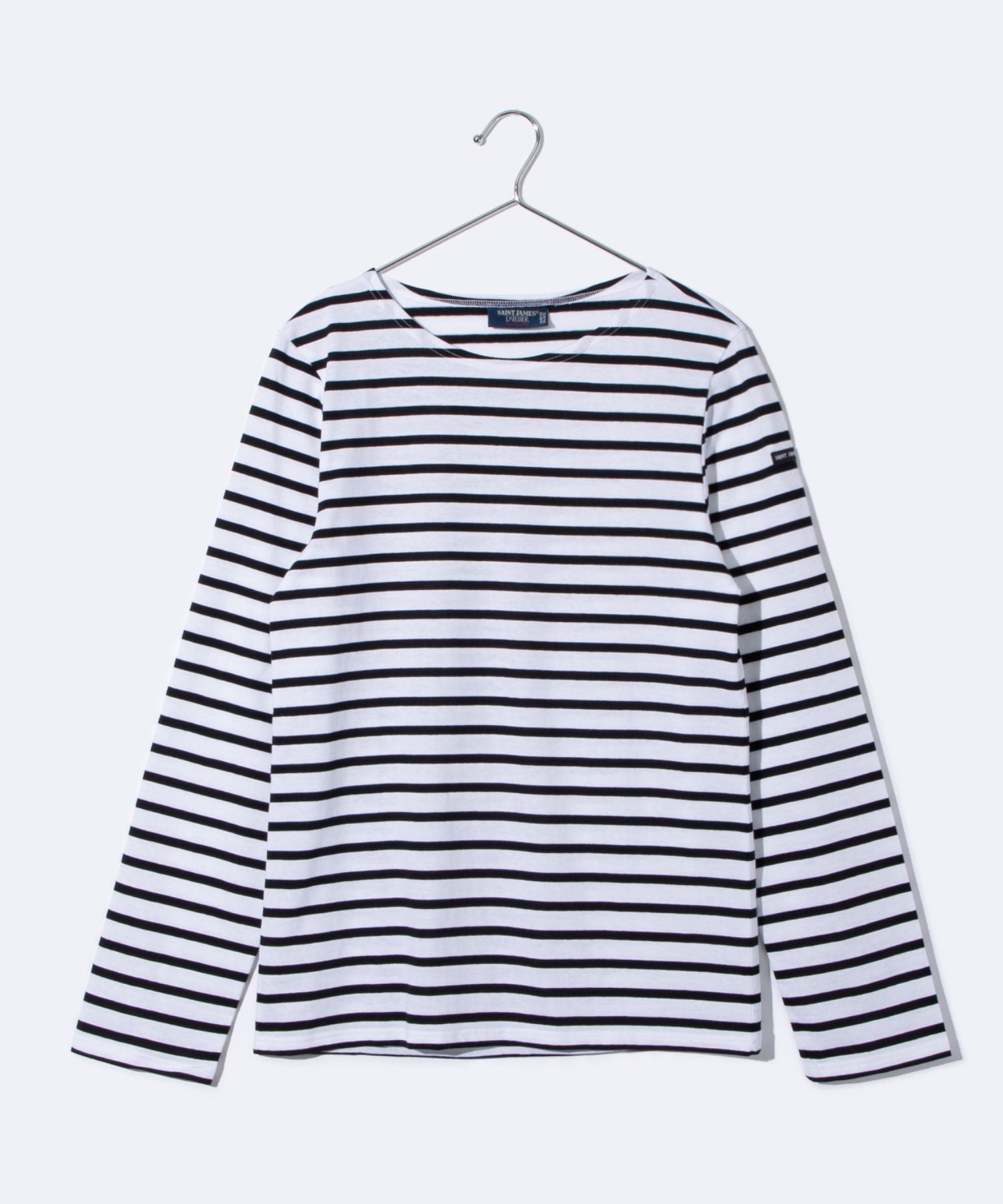 セントジェームス SAINT JAMES セントジェームス SAINT JAMES MINQUIERS MODERNE ボーダー カットソー ロンT クルーネック （neige/noir） neige/noir