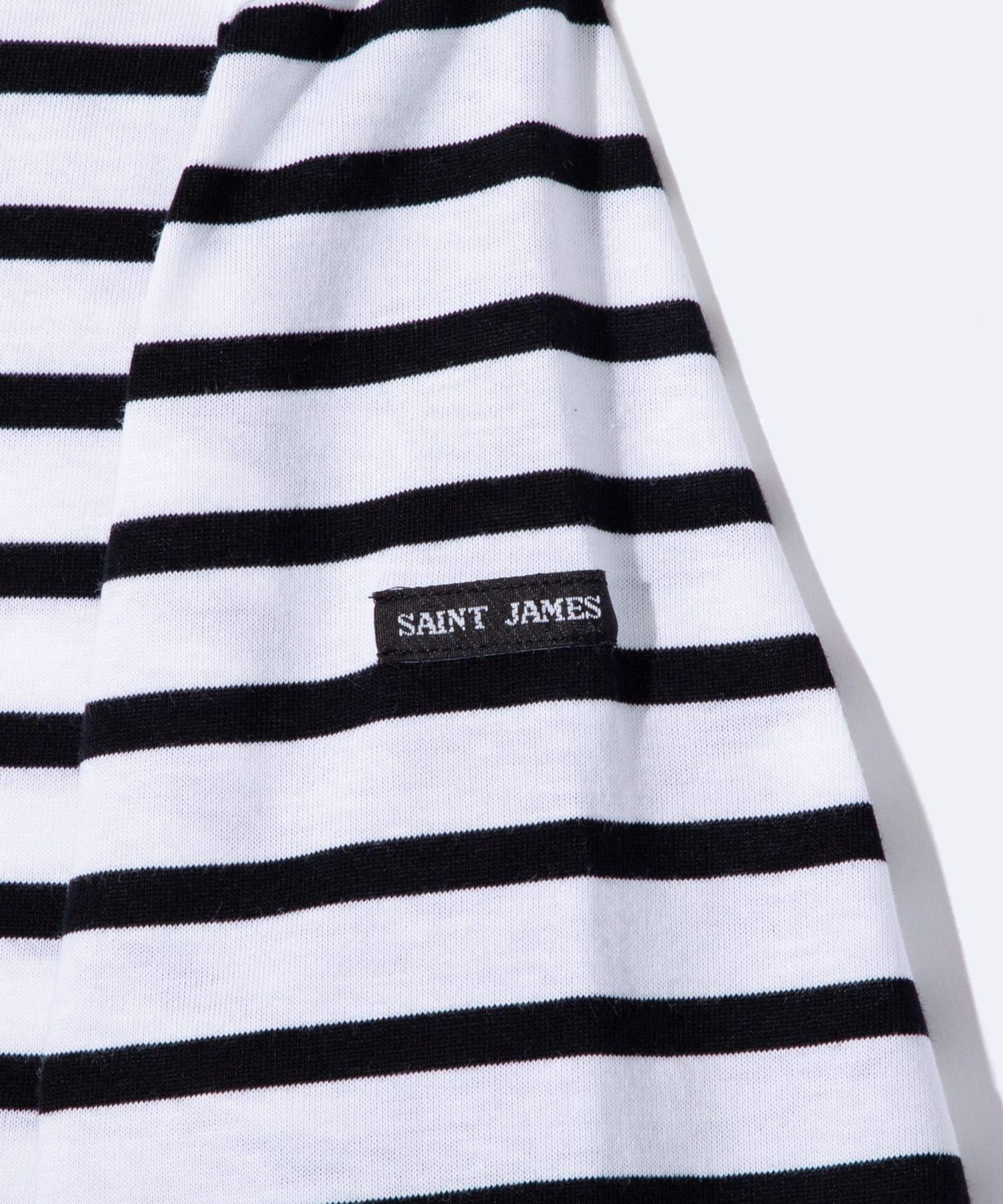 セントジェームス SAINT JAMES セントジェームス SAINT JAMES MINQUIERS MODERNE ボーダー カットソー ロンT クルーネック （neige/noir） neige/noir
