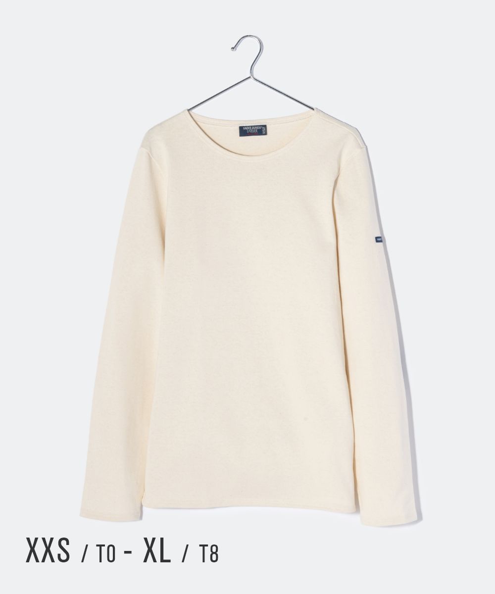 セントジェームス SAINT  JAMES 8441 Tシャツ メンズ レディース トップス 長袖 ボーダーカットソー コットン  ECRU MERIDIEN MODERNE U COUD 0844 （ECRU） ECRU
